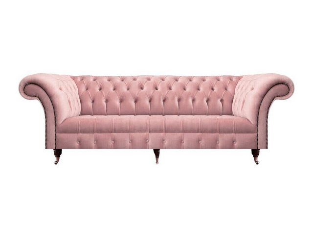 JVmoebel Chesterfield-Sofa Polstermöbel Sofa Dreisitze Neu Textil Rosa Einr günstig online kaufen