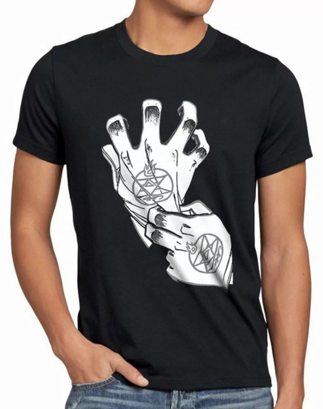 Print-Shirt Herren T-Shirt Roy Mustang alchemist handschuh full metal anime günstig online kaufen