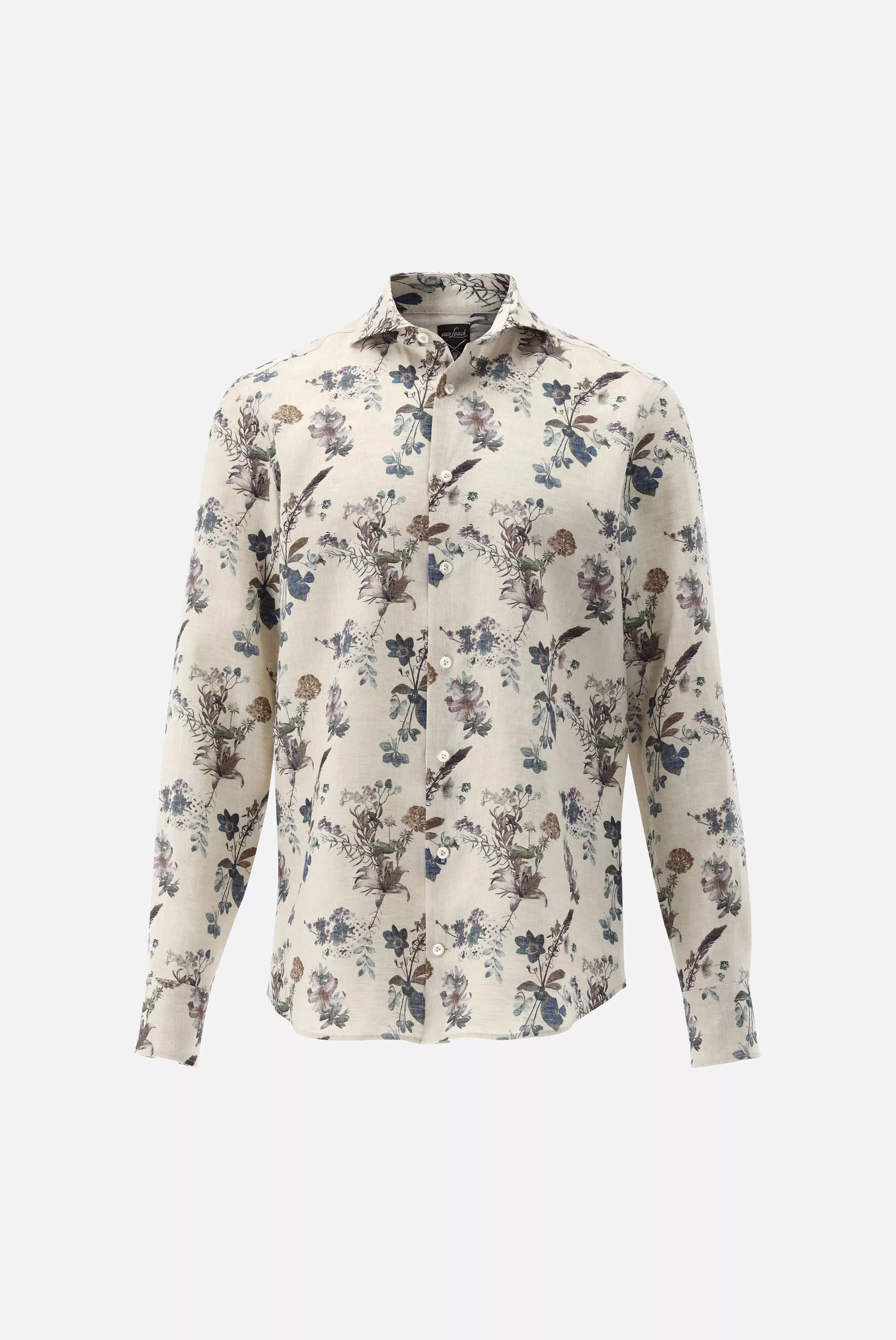 Leinenhemd mit Blumen-Druck Tailor Fit günstig online kaufen
