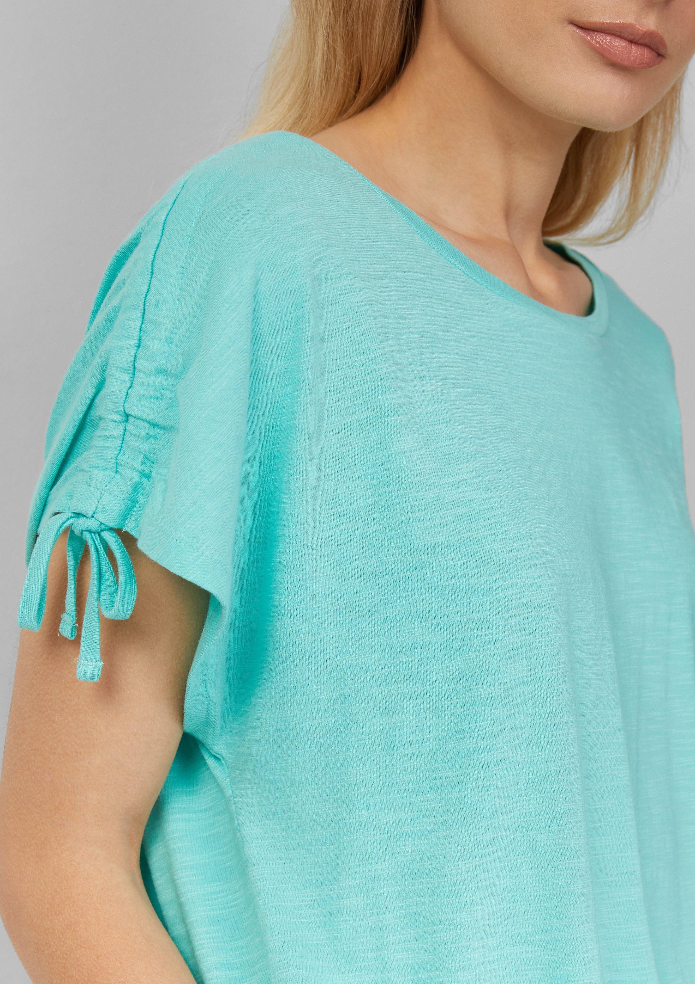 s.Oliver Shirttop T-Shirt mit Flammgarnstruktur und günstig online kaufen