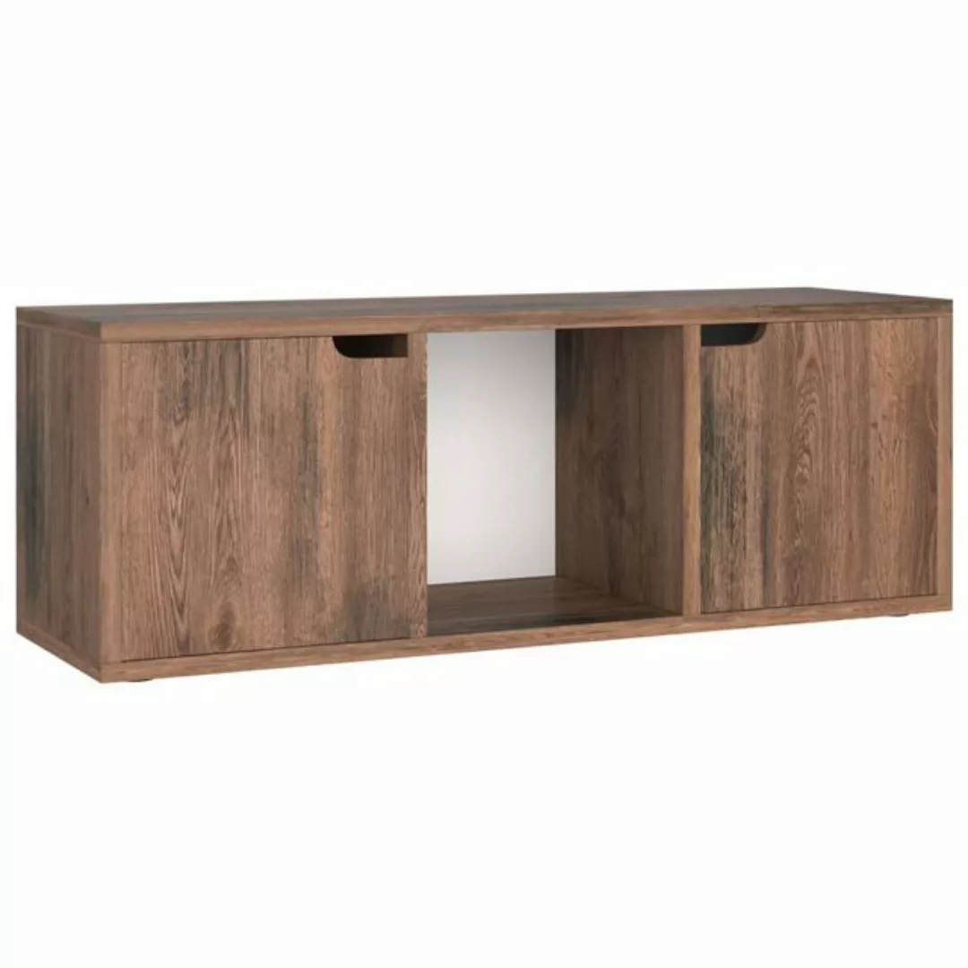 furnicato TV-Schrank Räuchereiche 88,5x27,5x30,5 cm Holzwerkstoff günstig online kaufen