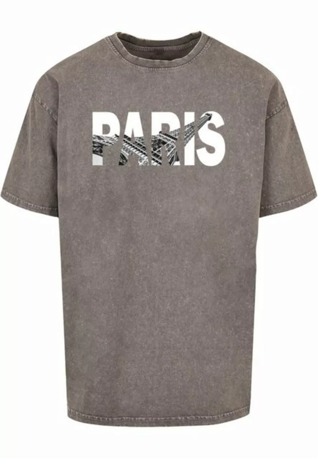 Merchcode T-Shirt Merchcode Herren Paris Eiffel Tower Acid Washed Oversize günstig online kaufen