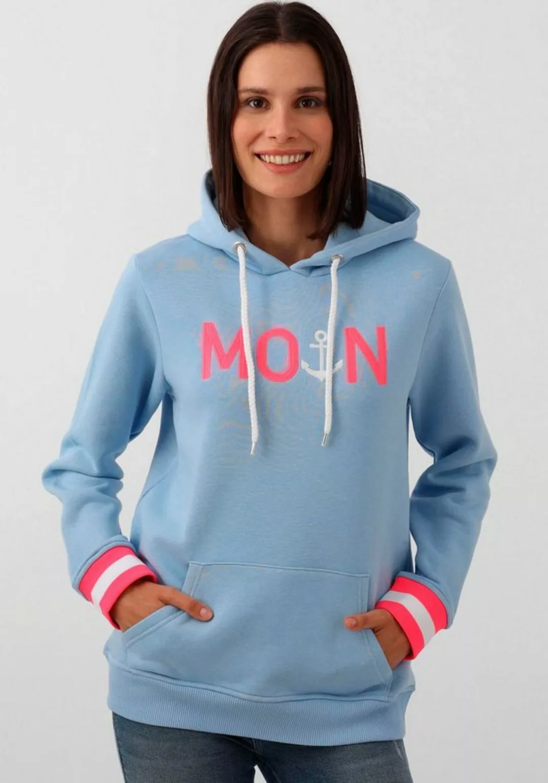 Zwillingsherz Kapuzensweatshirt Rahel mit "MOIN"-Schriftzug günstig online kaufen