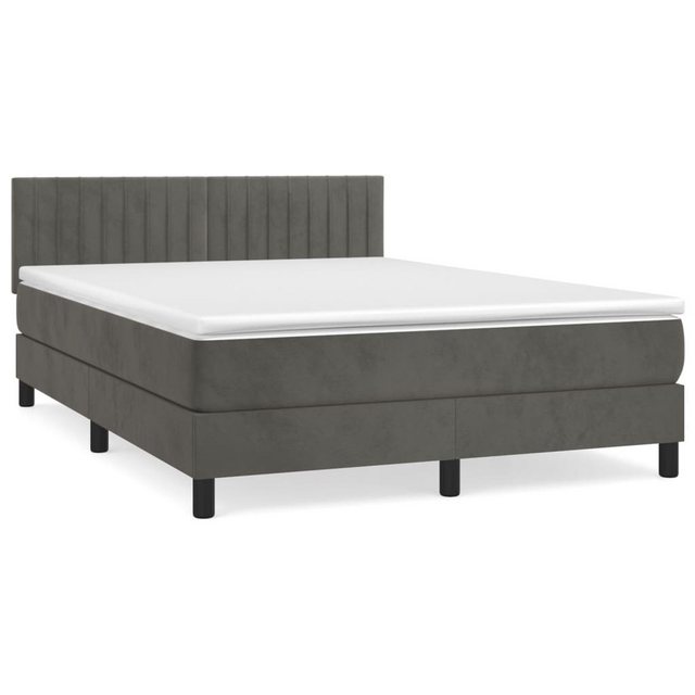 vidaXL Boxspringbett Bett Boxspringbett mit Matratze Samt (140 x 190 cm, Du günstig online kaufen