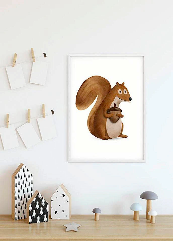 Komar Bild "Cute Animal Squirrel", Tiere, (1 St.), Wandbild zur Dekoration günstig online kaufen