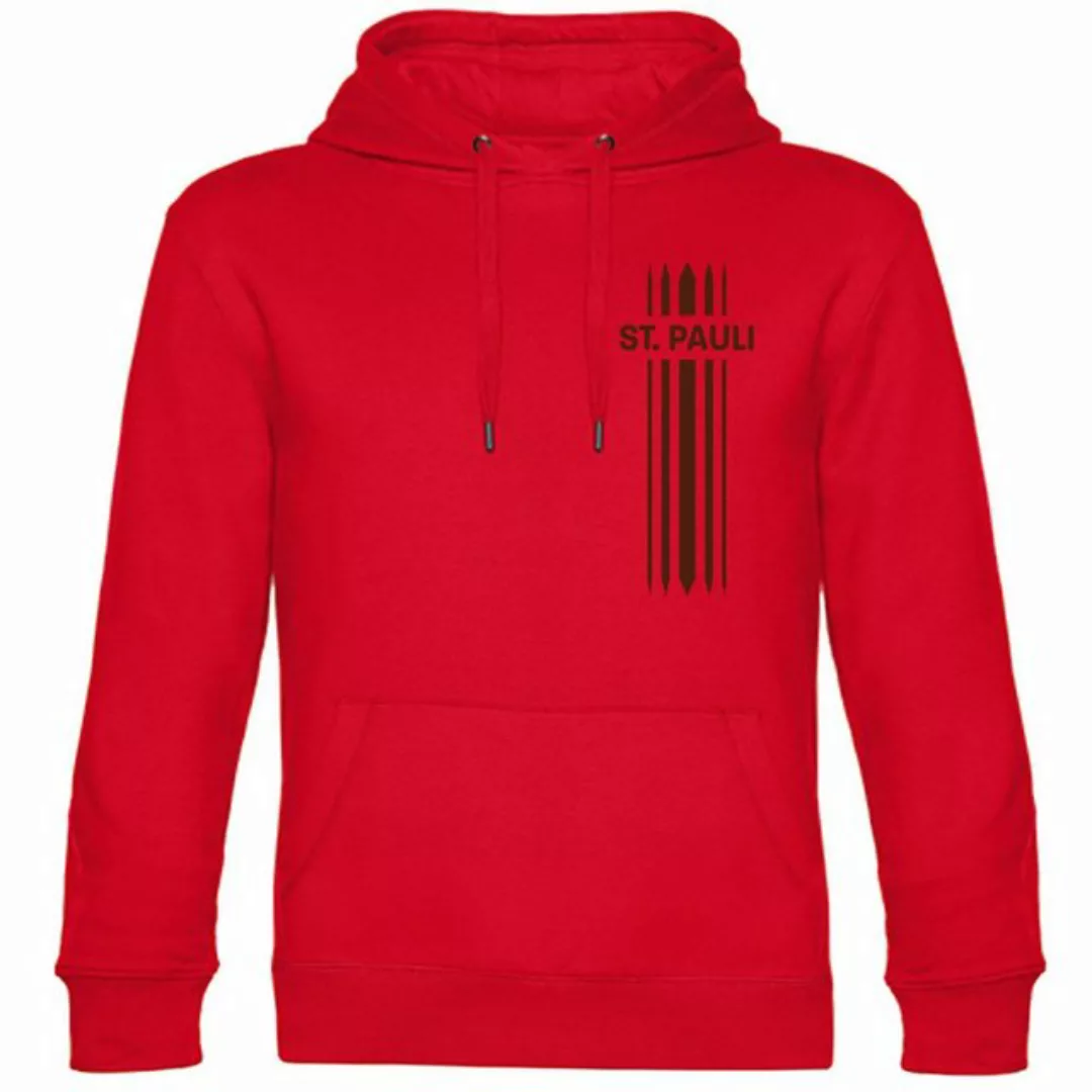 multifanshop Kapuzensweatshirt St. Pauli - Streifen - Hoodie günstig online kaufen