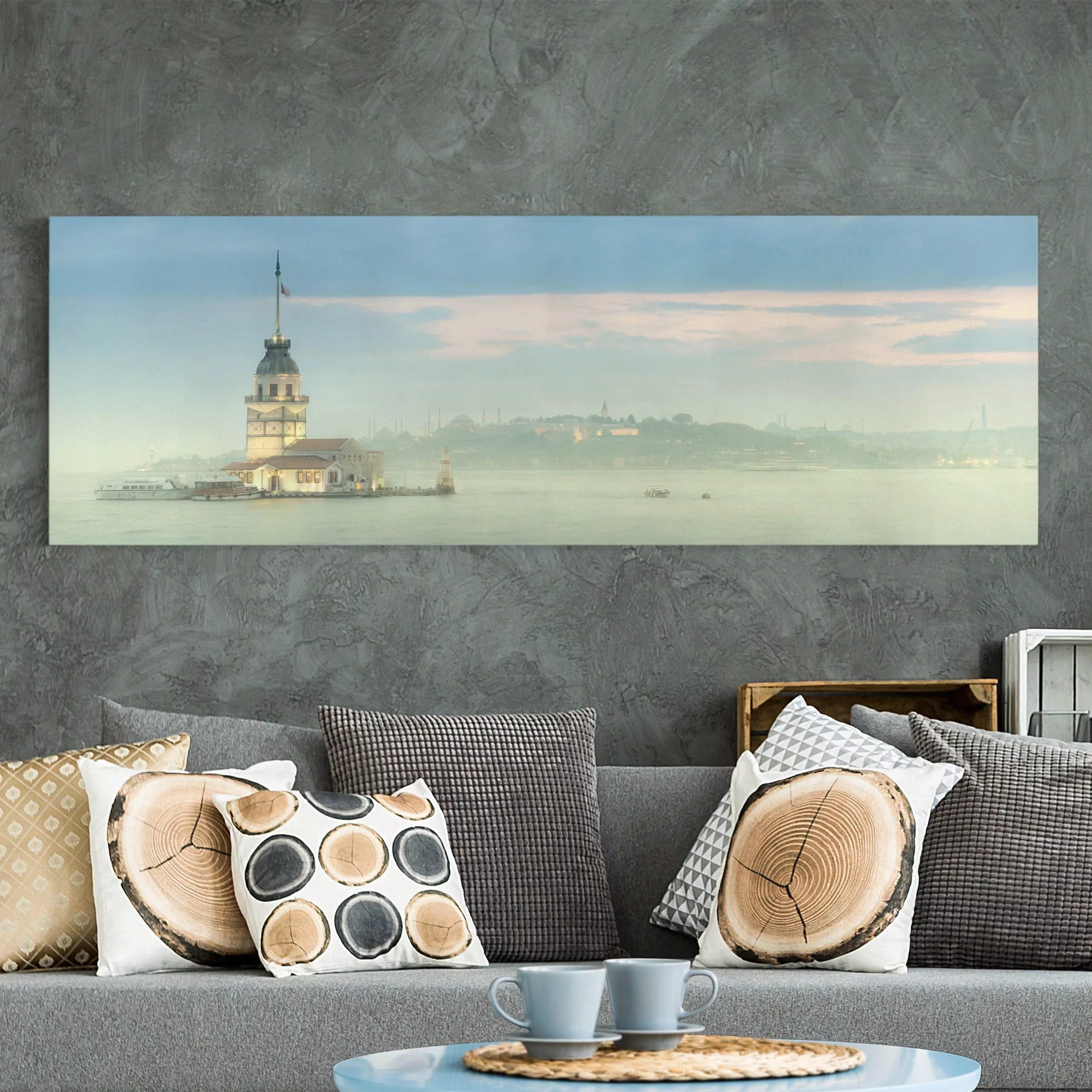 Leinwandbild Architektur & Skyline - Panorama Maidens Tower günstig online kaufen