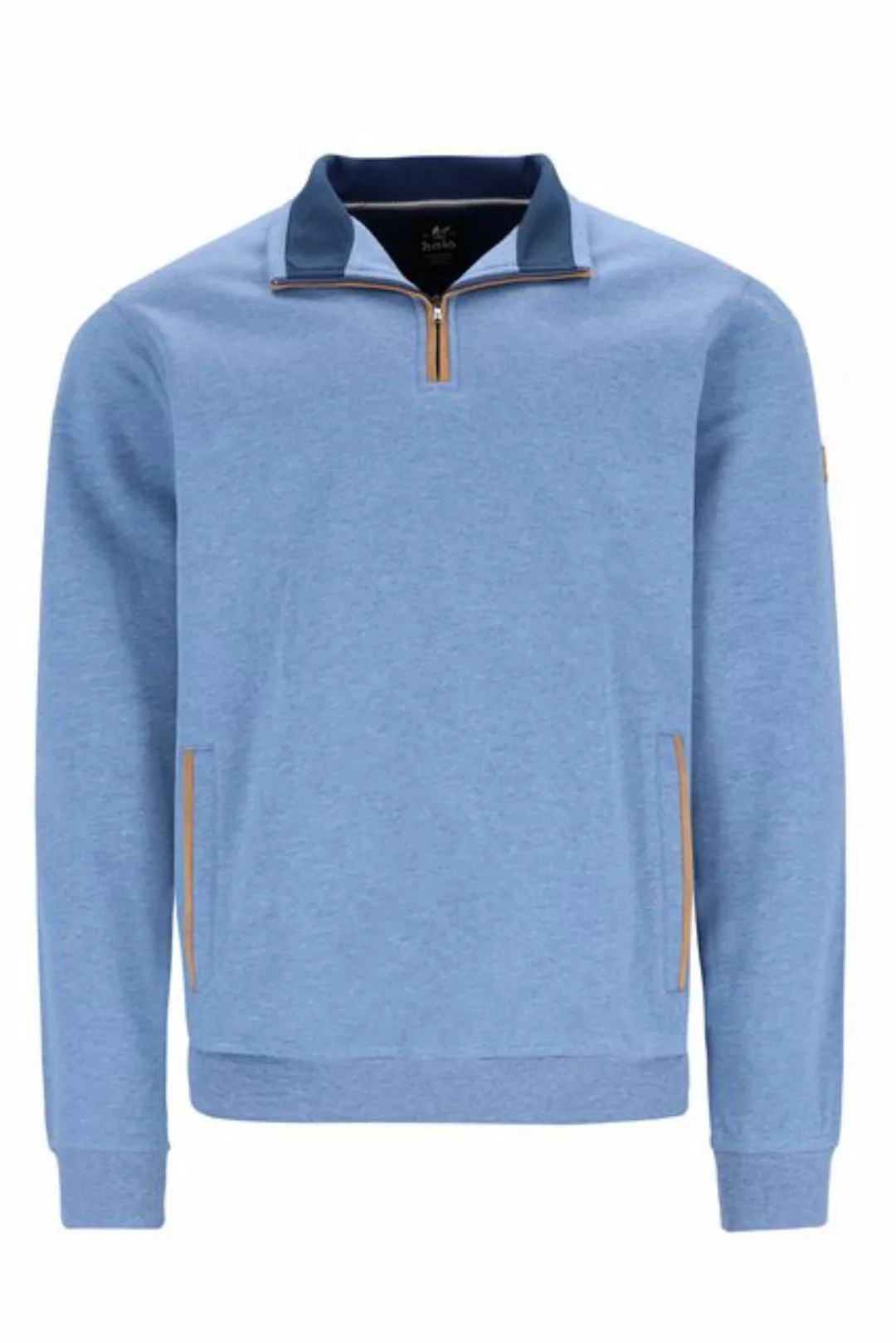 Hajo Sweatshirt H Sweatshirt Stay FreshPique Melange m.Kängurutaschen denim günstig online kaufen