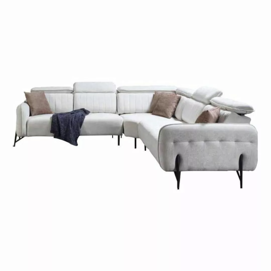 Xlmoebel Ecksofa Luxuriöse Polstercouch für das Wohnzimmer in Weißem Design günstig online kaufen