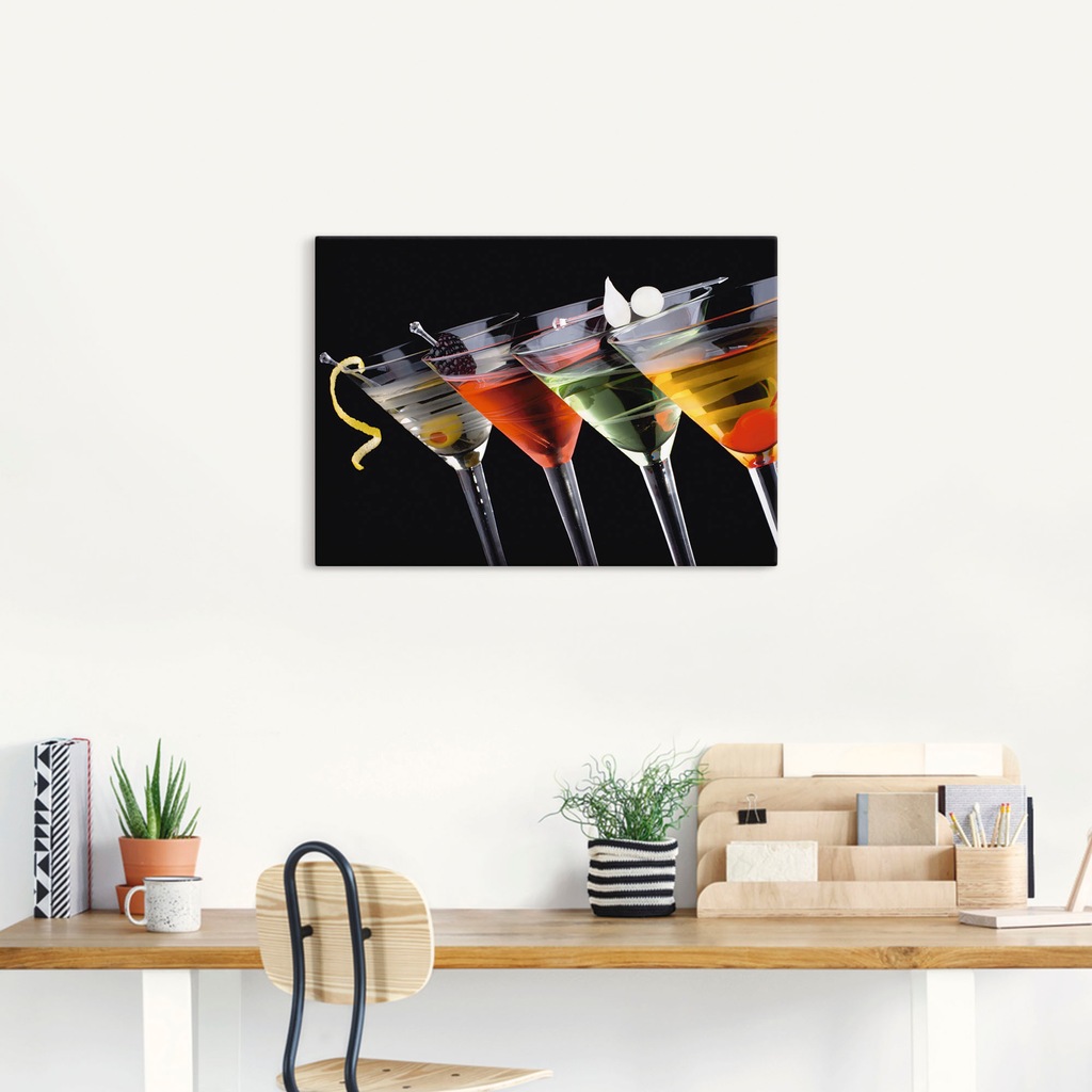 Artland Wandbild "Klassische Martini - Cocktail", Getränke, (1 St.), als Le günstig online kaufen