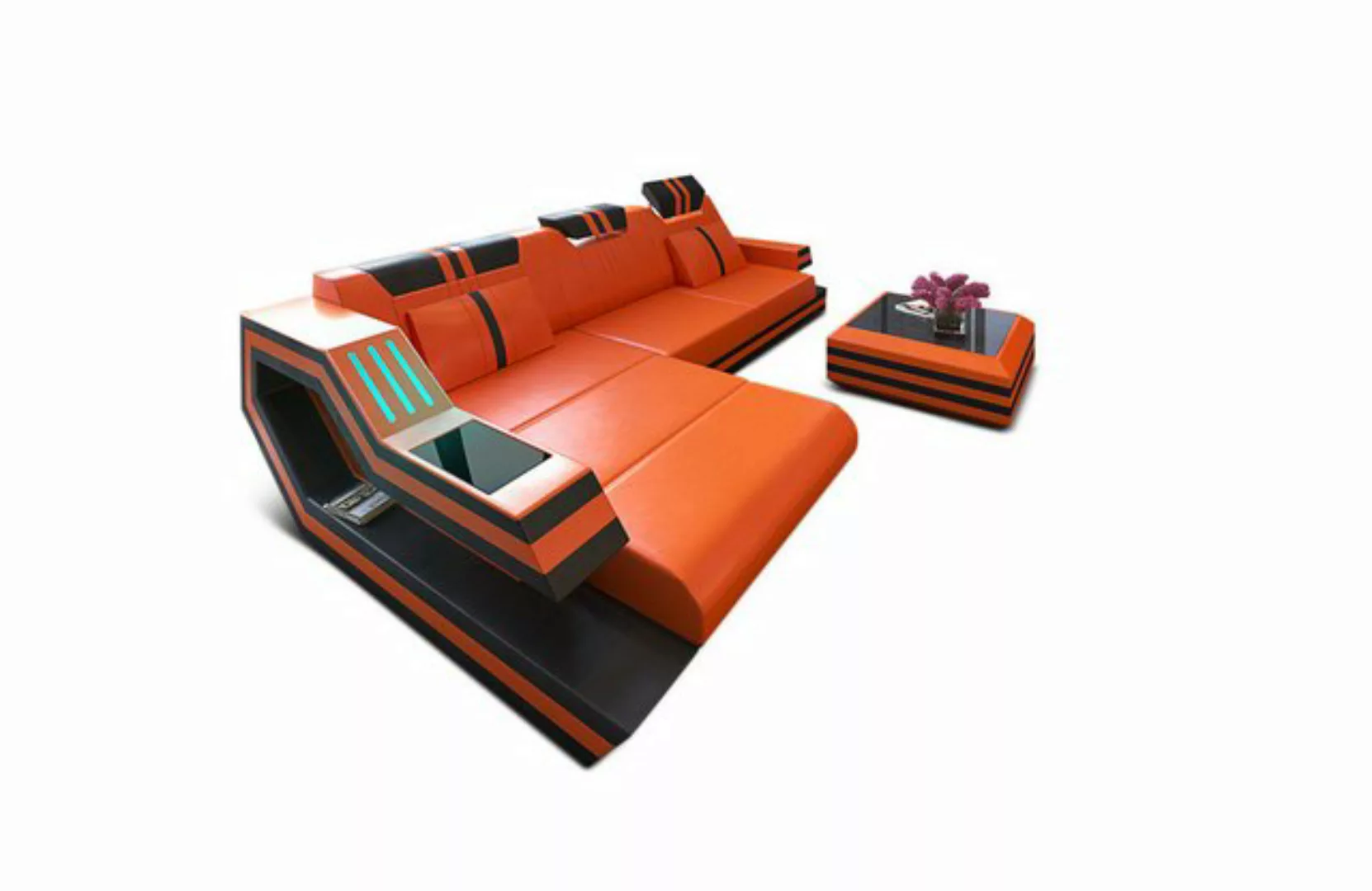 Sofa Dreams Ecksofa Ledercouch Ledersofa Ravenna L Form Leder Sofa, Couch, günstig online kaufen