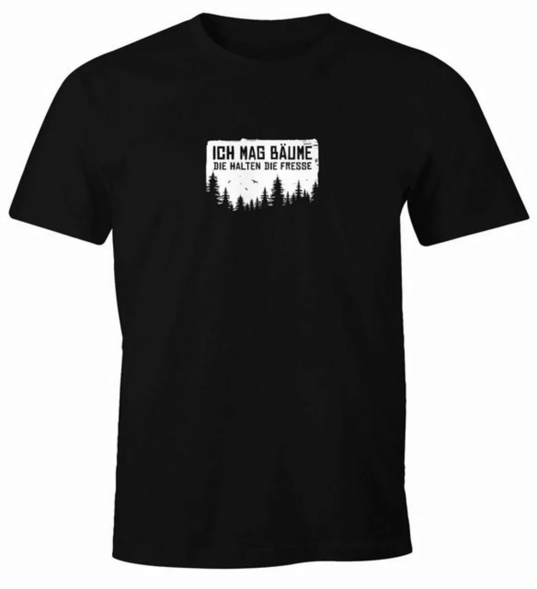 MoonWorks Print-Shirt Herren T-Shirt mit Spruch lustig Ich mag Bäume Sarkas günstig online kaufen