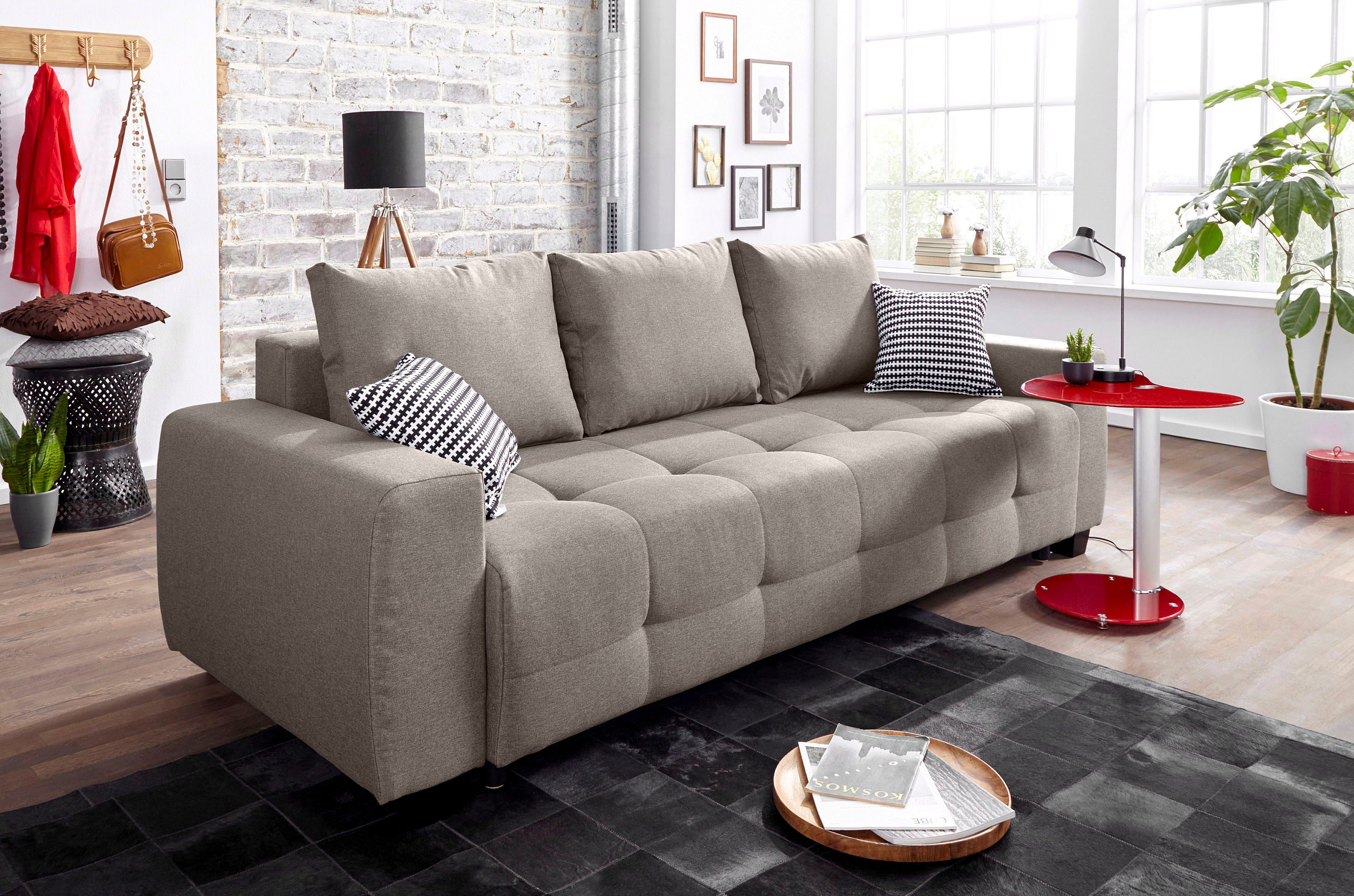 COLLECTION AB Schlafsofa "Bella", mit Bettfunktion und Bettkasten, inkl. lo günstig online kaufen