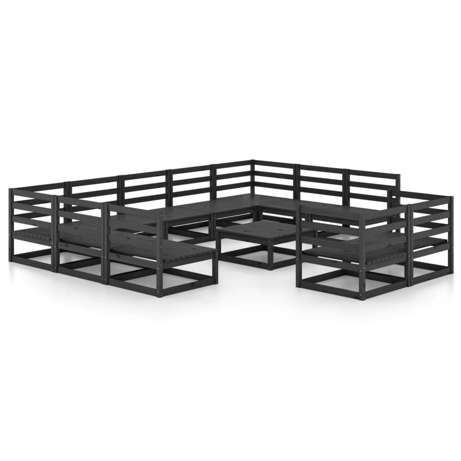 vidaXL 12-tlg Garten-Lounge-Set Massivholz Kiefer Modell 14 günstig online kaufen