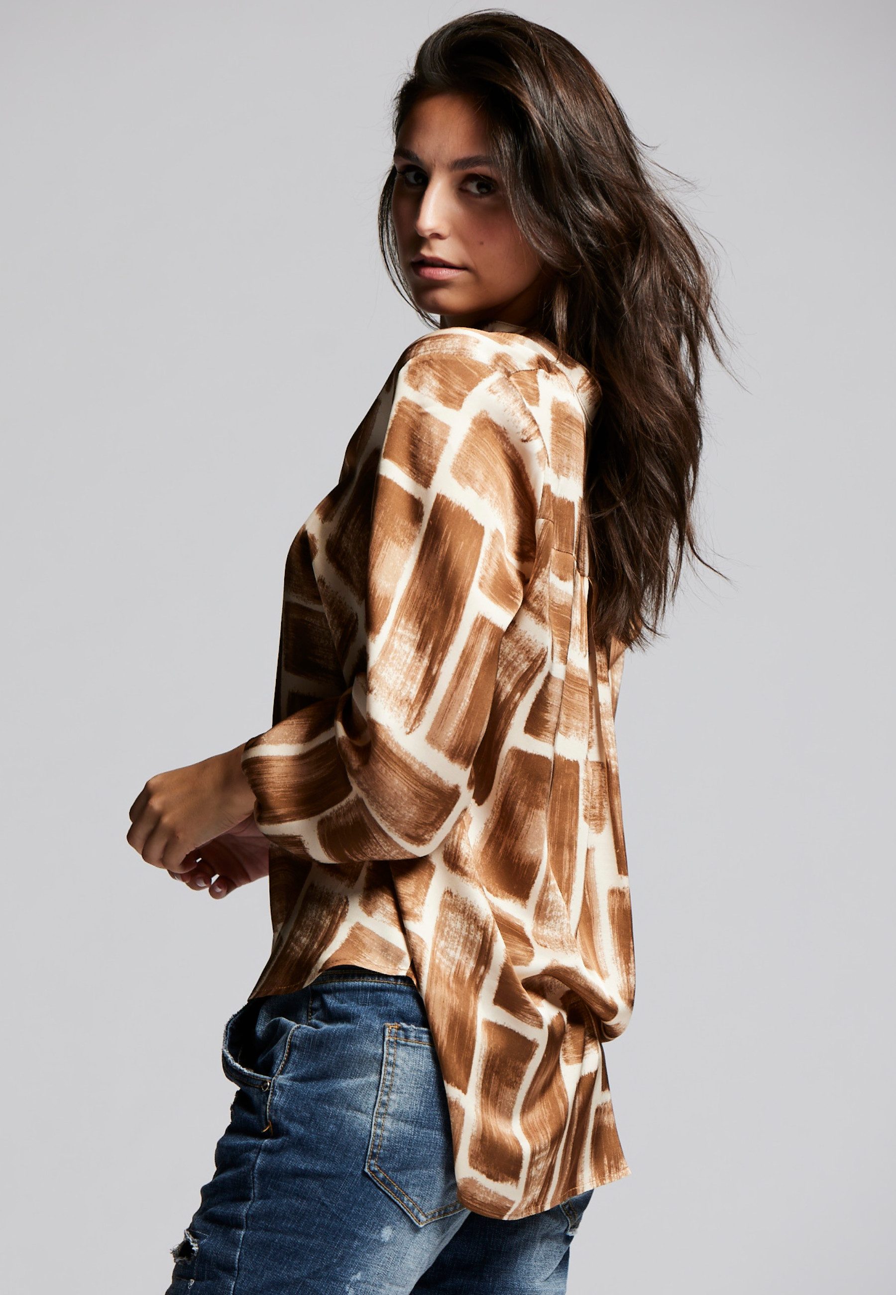 Andijamo-Fashion Druckbluse CHECK IT günstig online kaufen