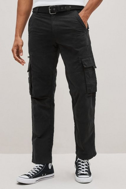 Next Cargohose Relaxed Fit Tech Cargohose mit Gürtel (2-tlg) günstig online kaufen