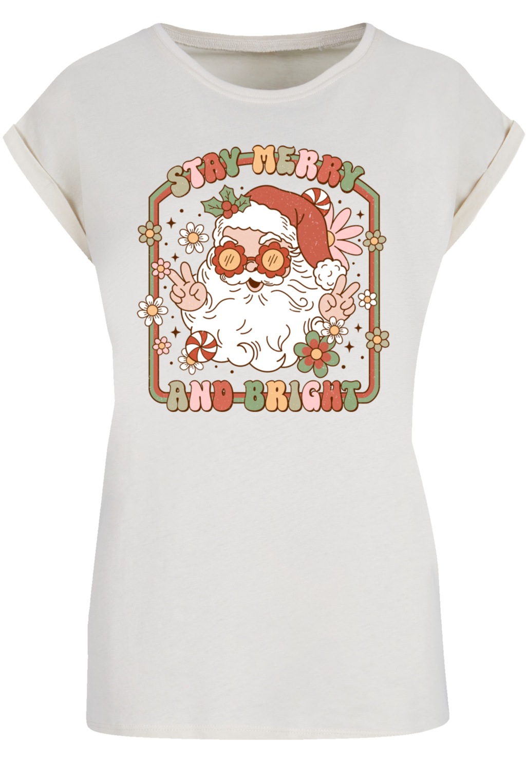 F4NT4STIC T-Shirt "Stay Merry And Bright Hippie Santa", Premium Qualität, W günstig online kaufen