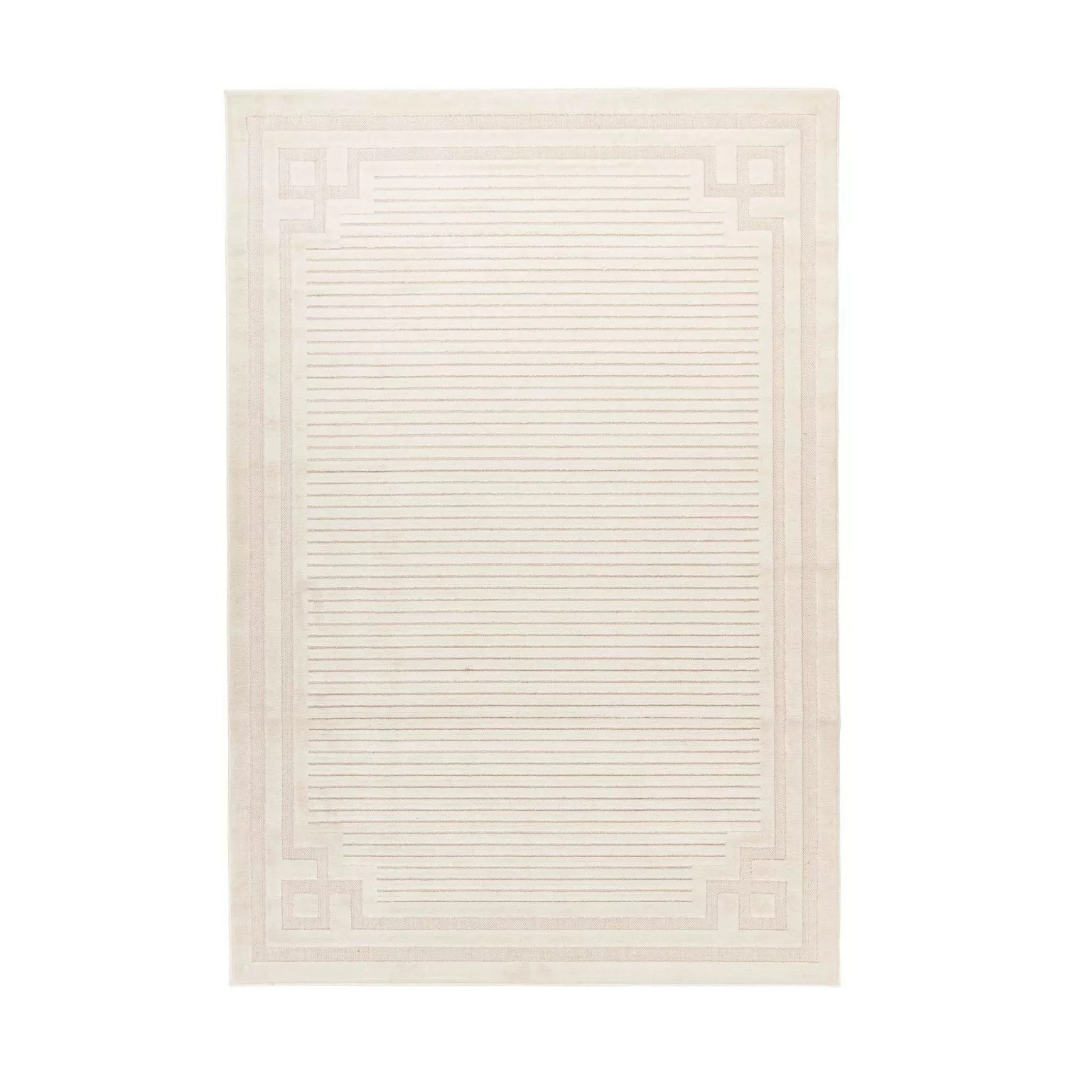 MeGusta Kurzflor Teppich Klassisch Modern Weiß 120x170 cm Luz günstig online kaufen