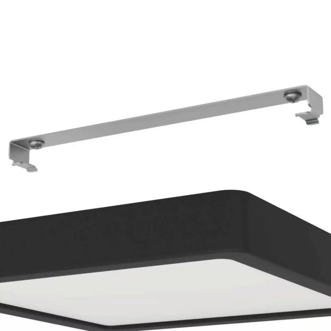 LED-Deckenlampe Fueva 5 IP44 3000K schwarz 21x21cm günstig online kaufen