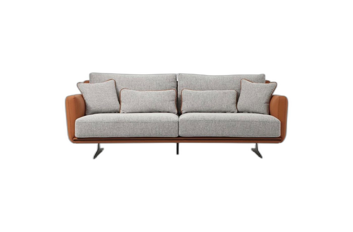 Xlmoebel 3-Sitzer Drei-Sitzer Couch 3er Polster Orange Zeitgemäßes Design W günstig online kaufen