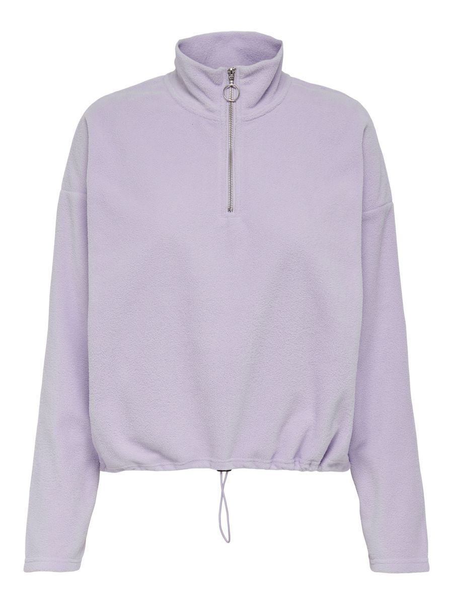 ONLY Fleece Zipper Pullover Damen Pink günstig online kaufen