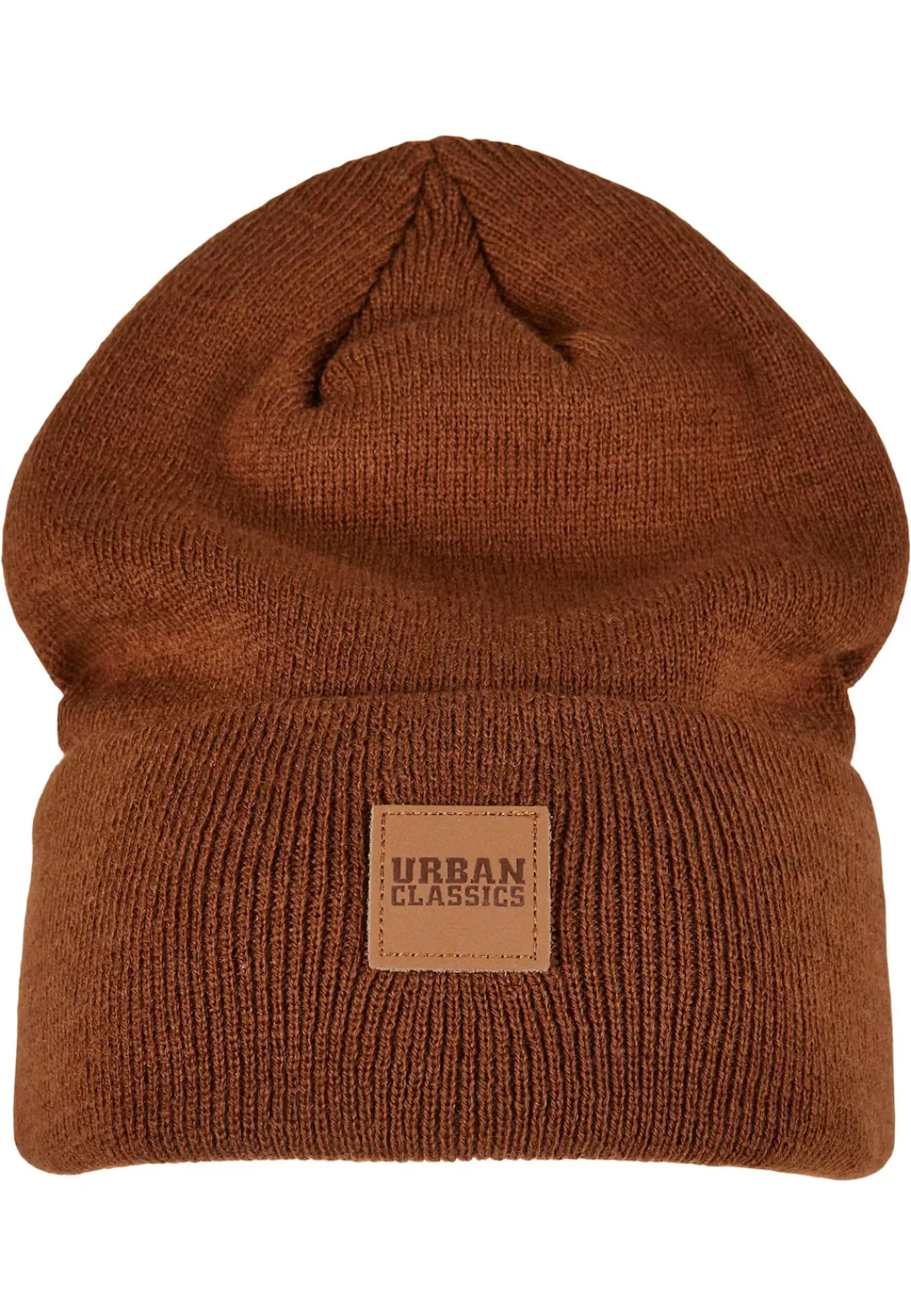 URBAN CLASSICS Beanie "Urban Classics Unisex Synthetic Leatherpatch Long Be günstig online kaufen