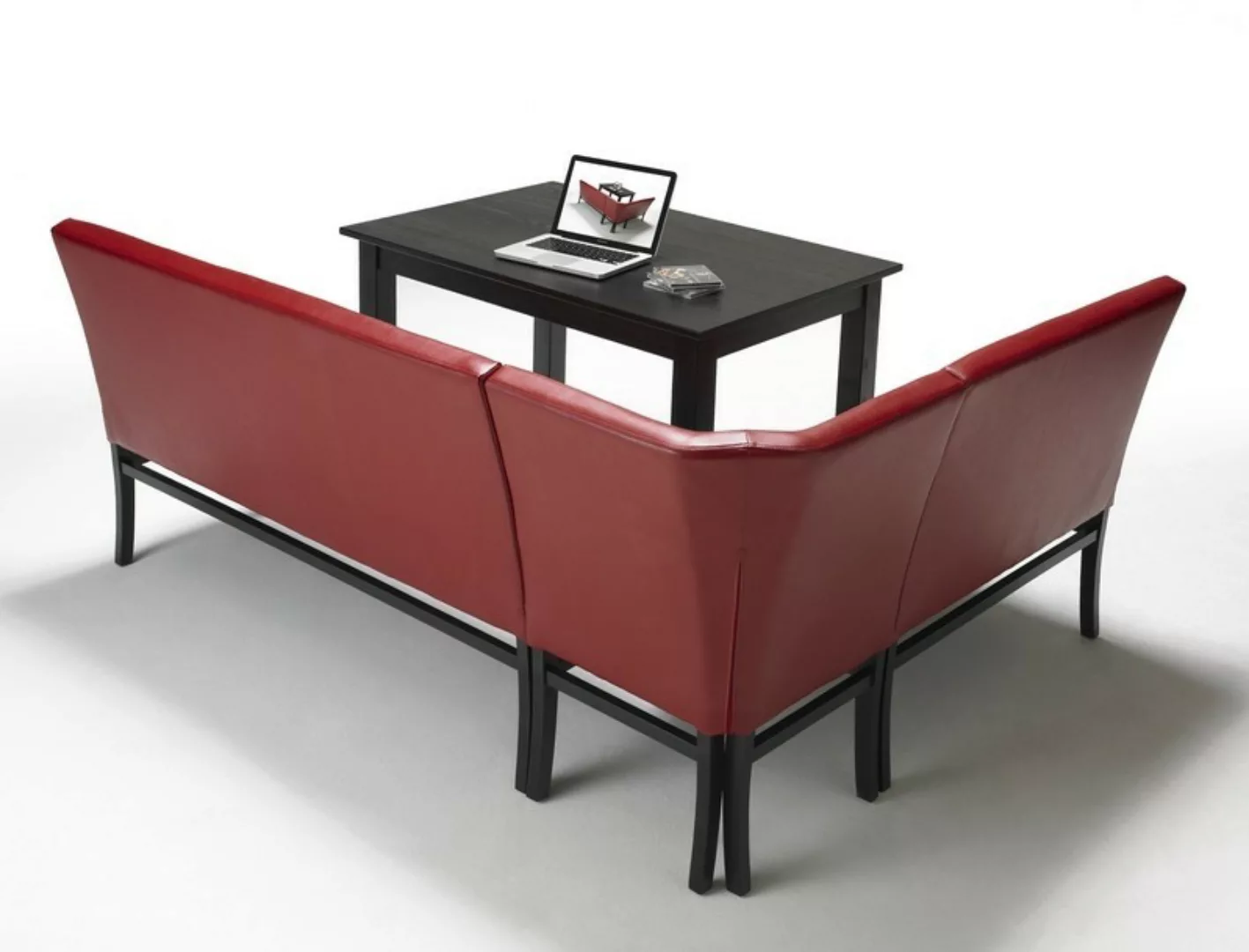 Eckbank aus Kunstleder 150 x 150 cm mit Holzgestell Sophie günstig online kaufen