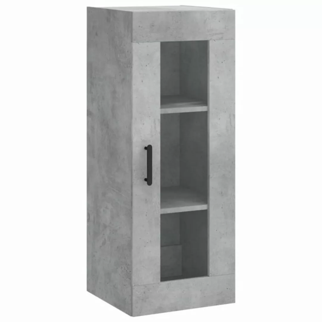 vidaXL Hängeschrank Wandschrank Betongrau 34,5x34x90 cm Glas Vitrine Hänges günstig online kaufen