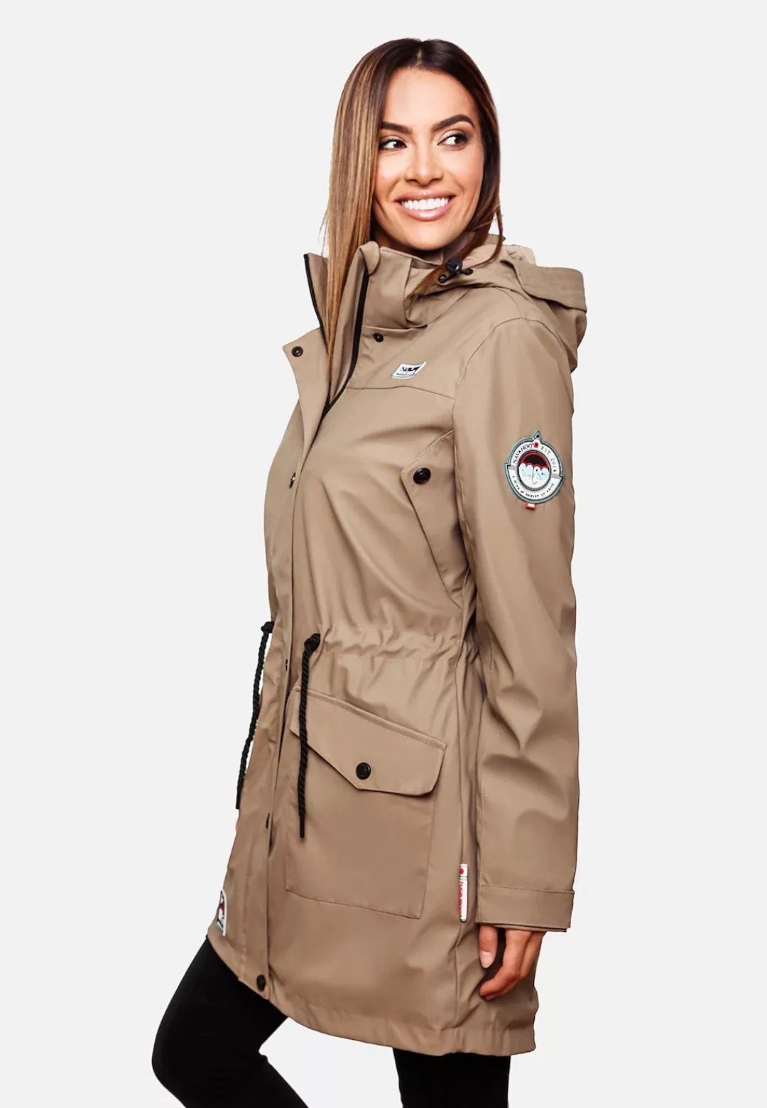 Navahoo Outdoorjacke "Deike", mit Kapuze, modischer Damen Outdoor Regenmant günstig online kaufen