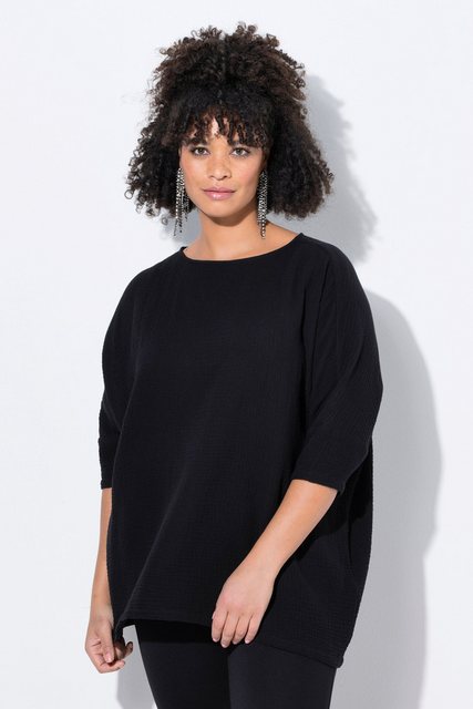 MIAMODA Longbluse Bluse oversized Musselin 3/4-Ärmel günstig online kaufen