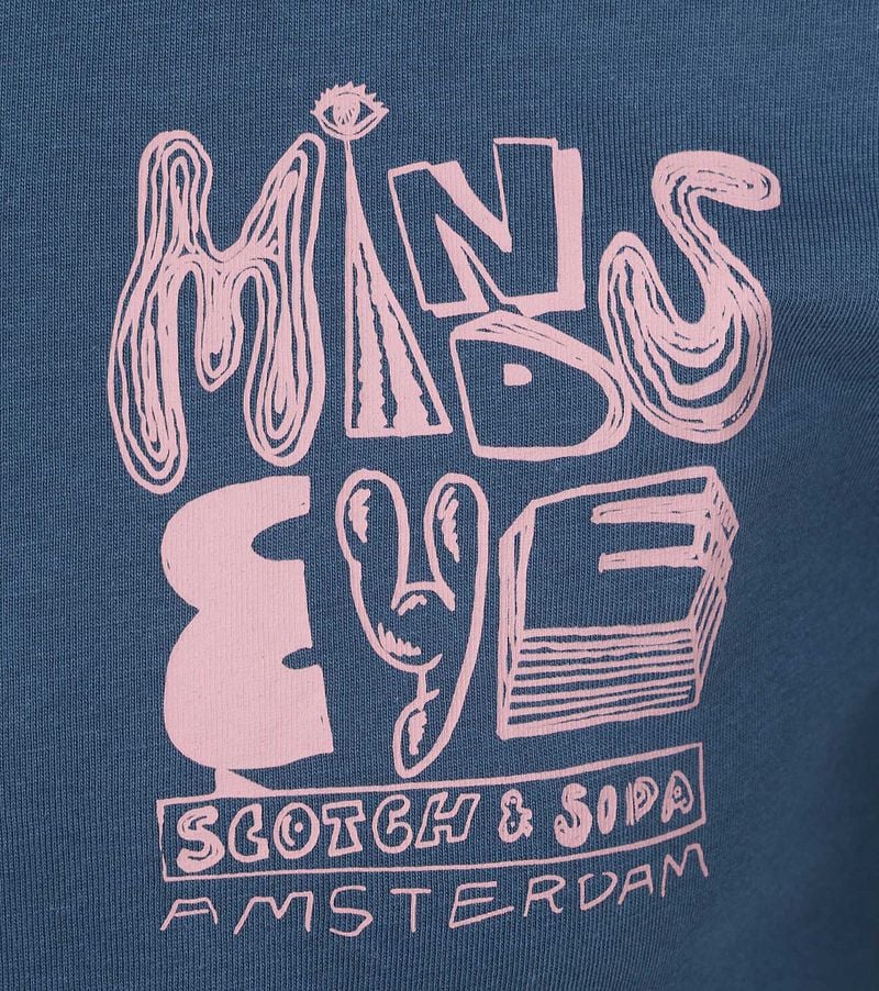 Scotch & Soda T-Shirt Artwork Blau - Größe M günstig online kaufen