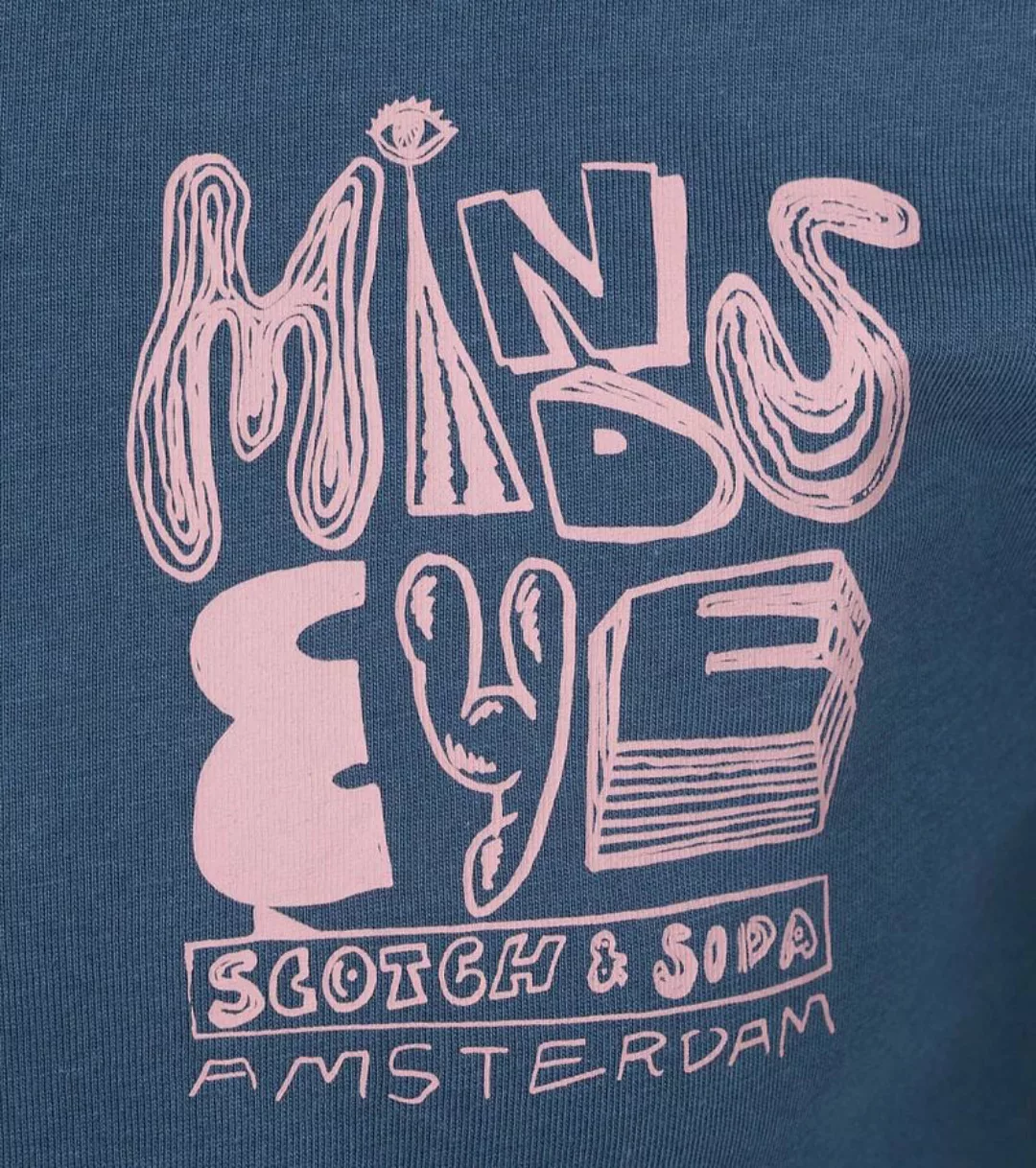 Scotch & Soda T-Shirt Artwork Blau - Größe S günstig online kaufen