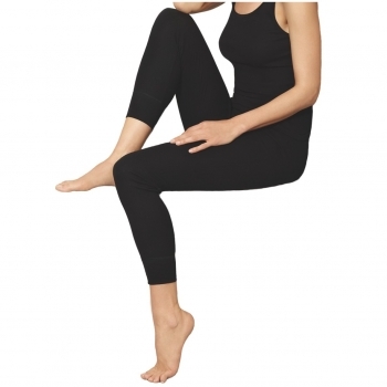 Skihose / Leggings 100% Bio Baumwolle Schwarz günstig online kaufen