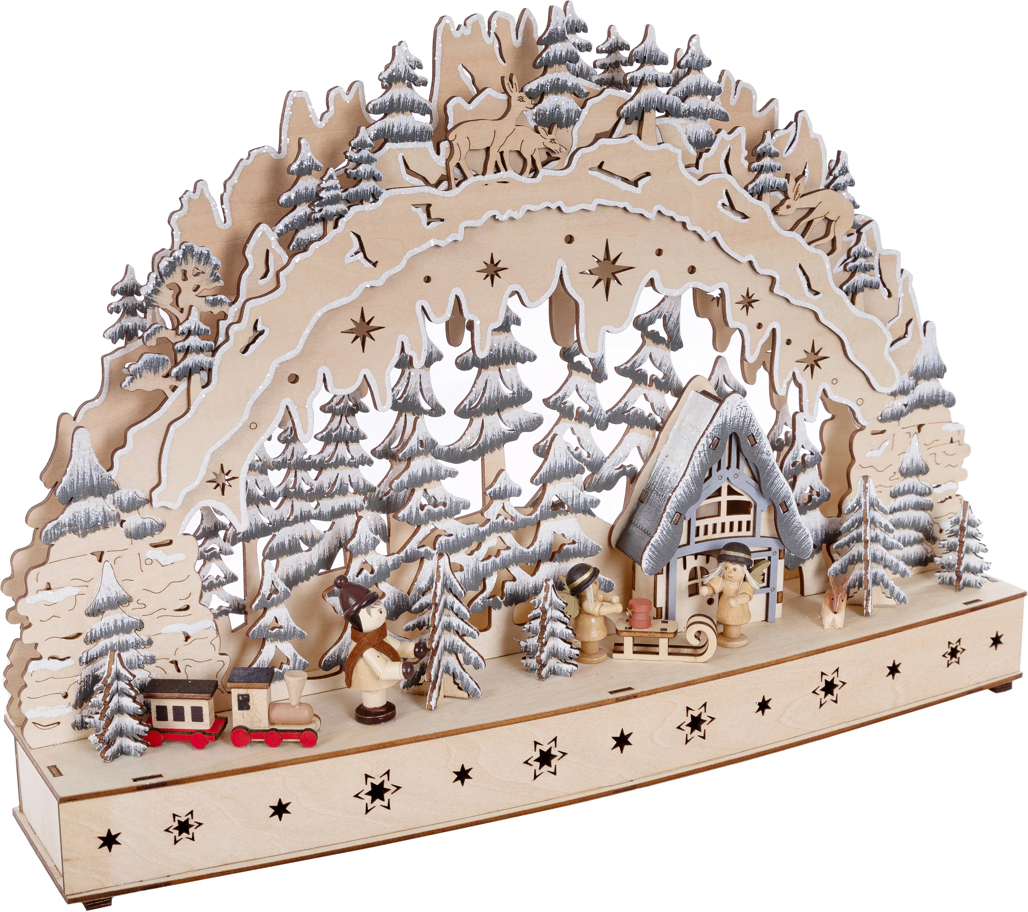 Myflair Möbel & Accessoires LED Schwibbogen »Weihnachtsdeko«, aus Holz, mit günstig online kaufen