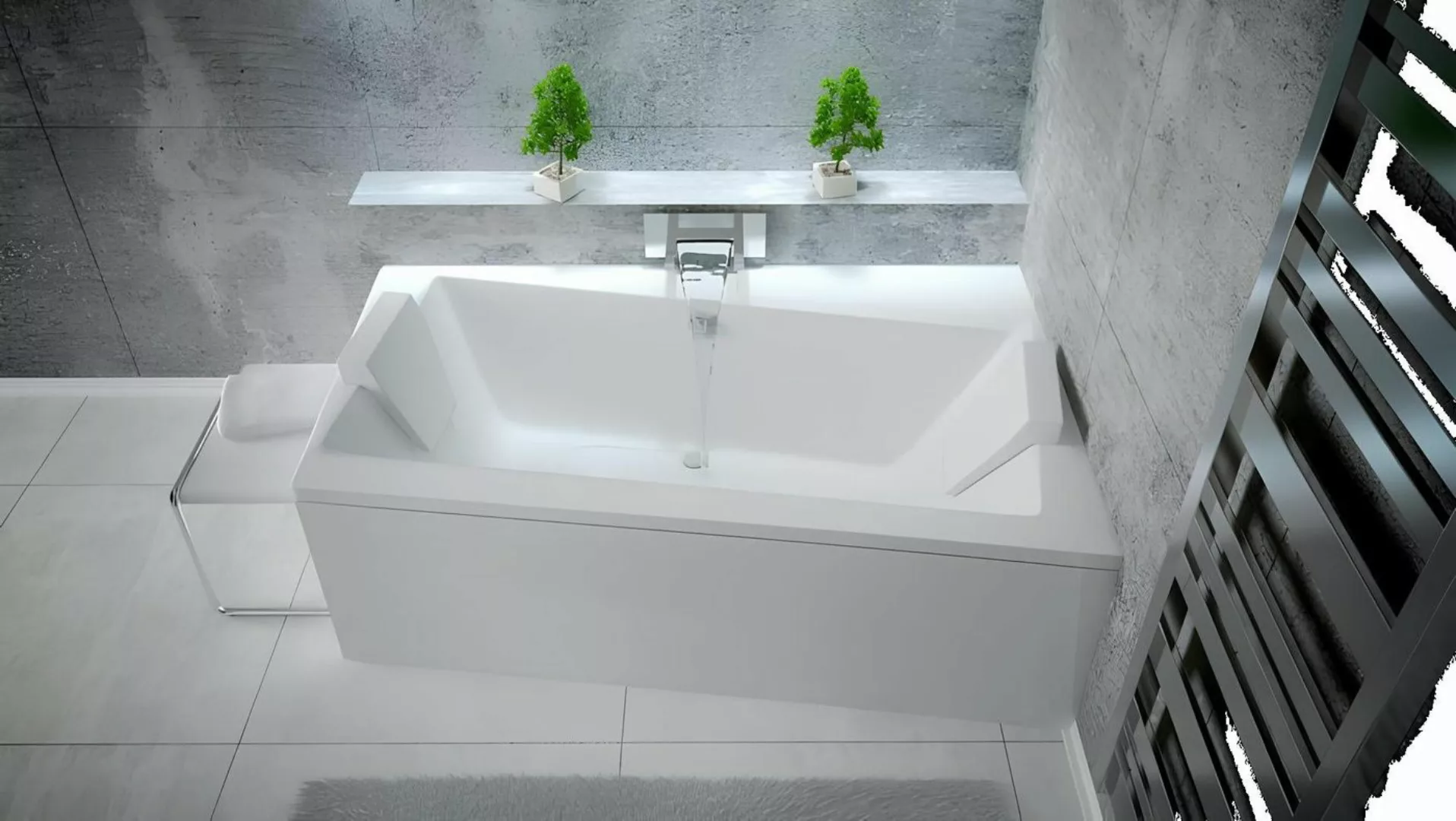 Xlmoebel Ecksofa Freistehende Eckbadewanne aus Acryl - Luxuriöse Badewanne günstig online kaufen