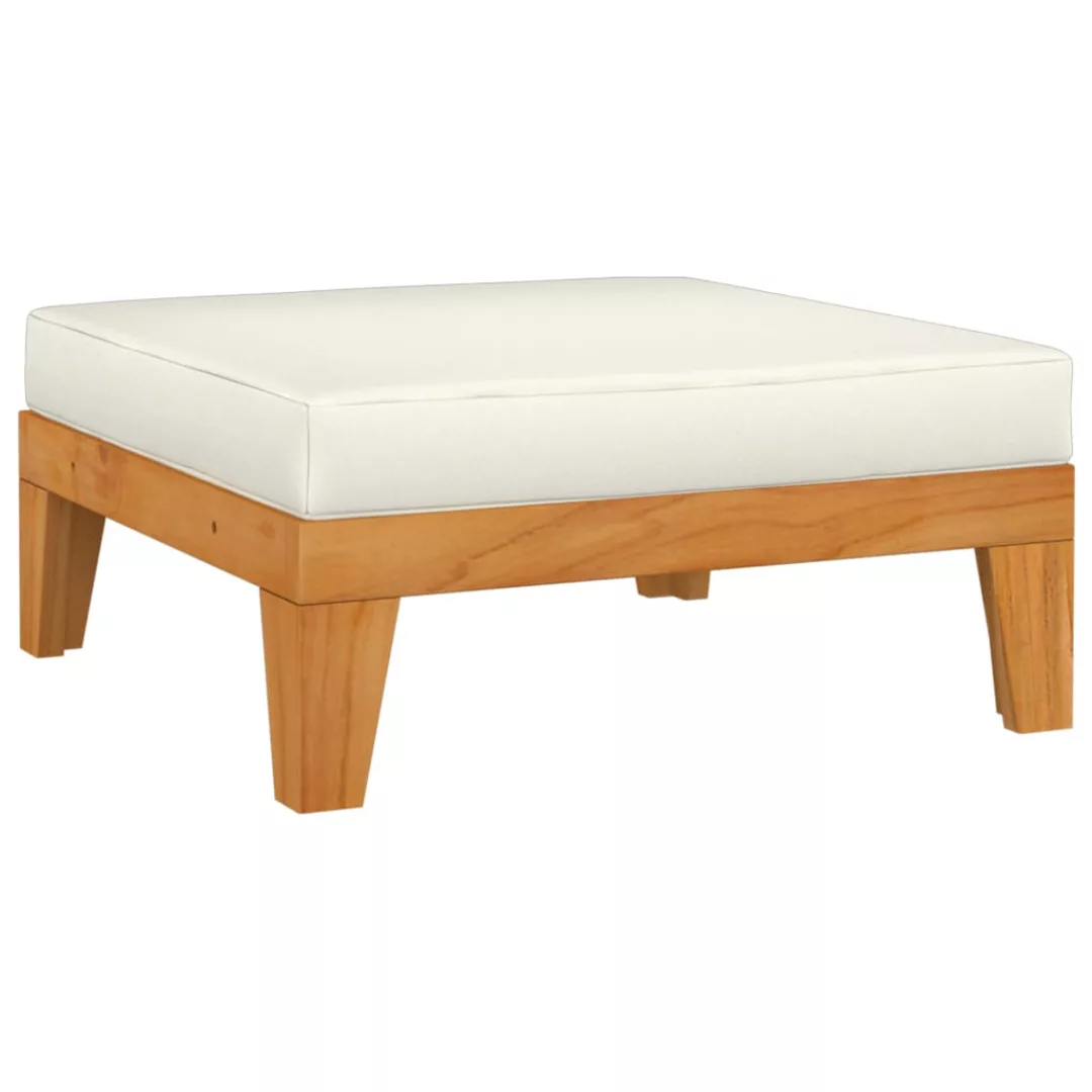 vidaXL Sofaelement Modular-Fußhocker mit Cremeweißen Kissen günstig online kaufen