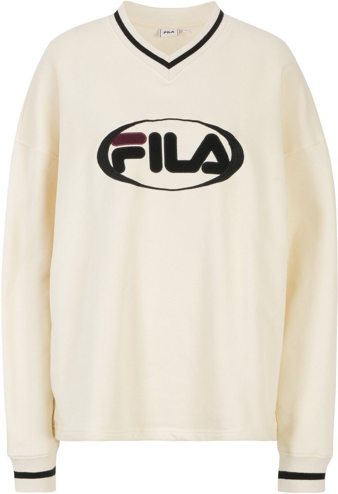 Fila Rundhalspullover Langerma Oversized V-Neck Sweat Shirt günstig online kaufen