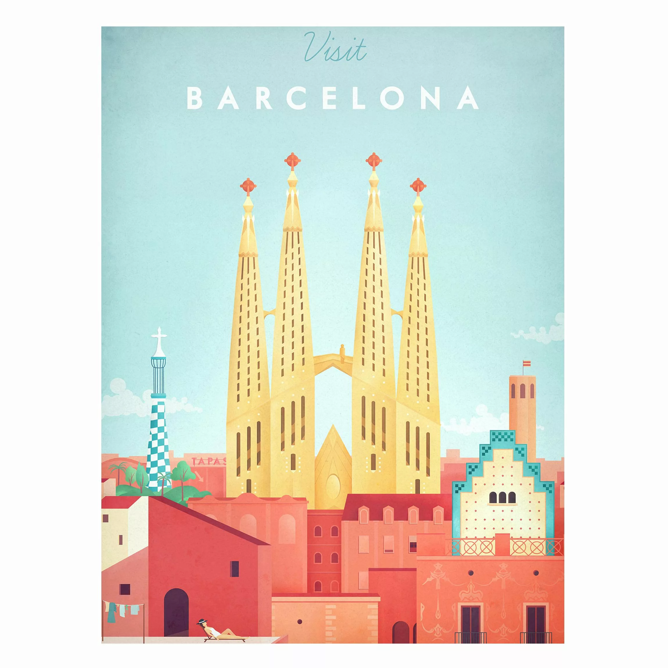 Magnettafel Architektur & Skyline - Hochformat 3:4 Reiseposter - Barcelona günstig online kaufen