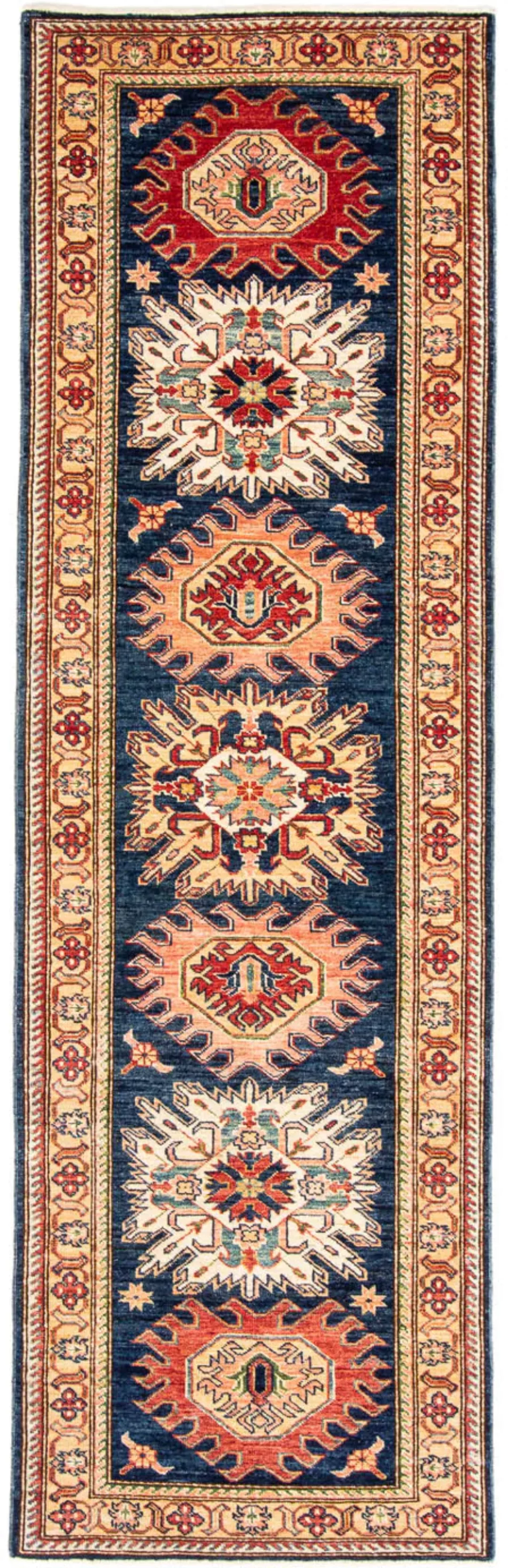 morgenland Orientteppich »Ziegler - Kazak - 252 x 77 cm - dunkelblau«, rech günstig online kaufen