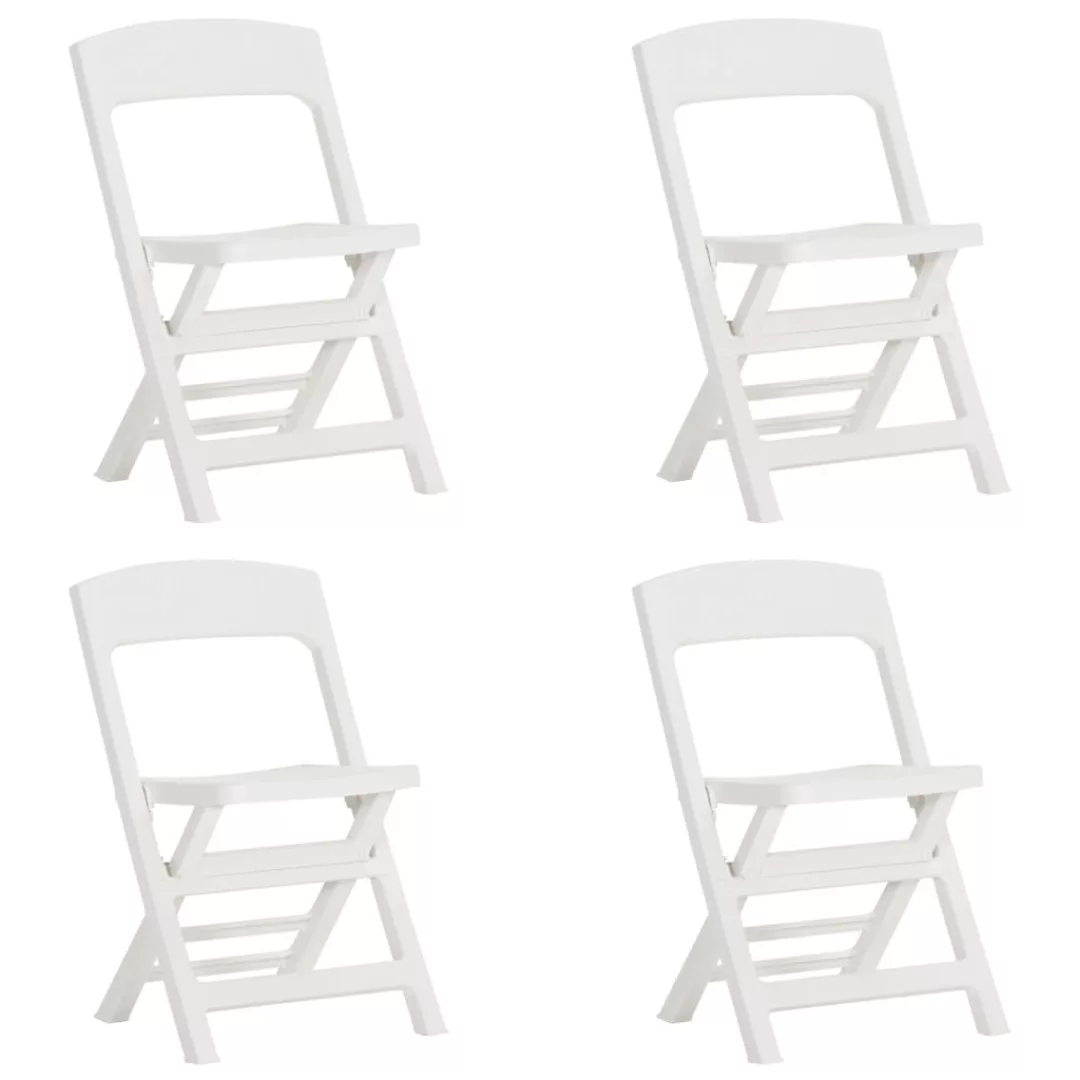 Vidaxl Klappbare Gartenstühle 4 Stk. Pp Weiß günstig online kaufen