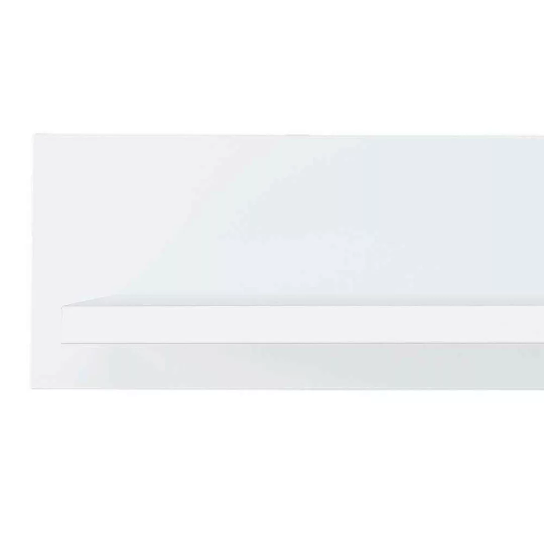 Weißes Wandregal modern 120 cm breit 16 cm hoch mit Rückwand günstig online kaufen