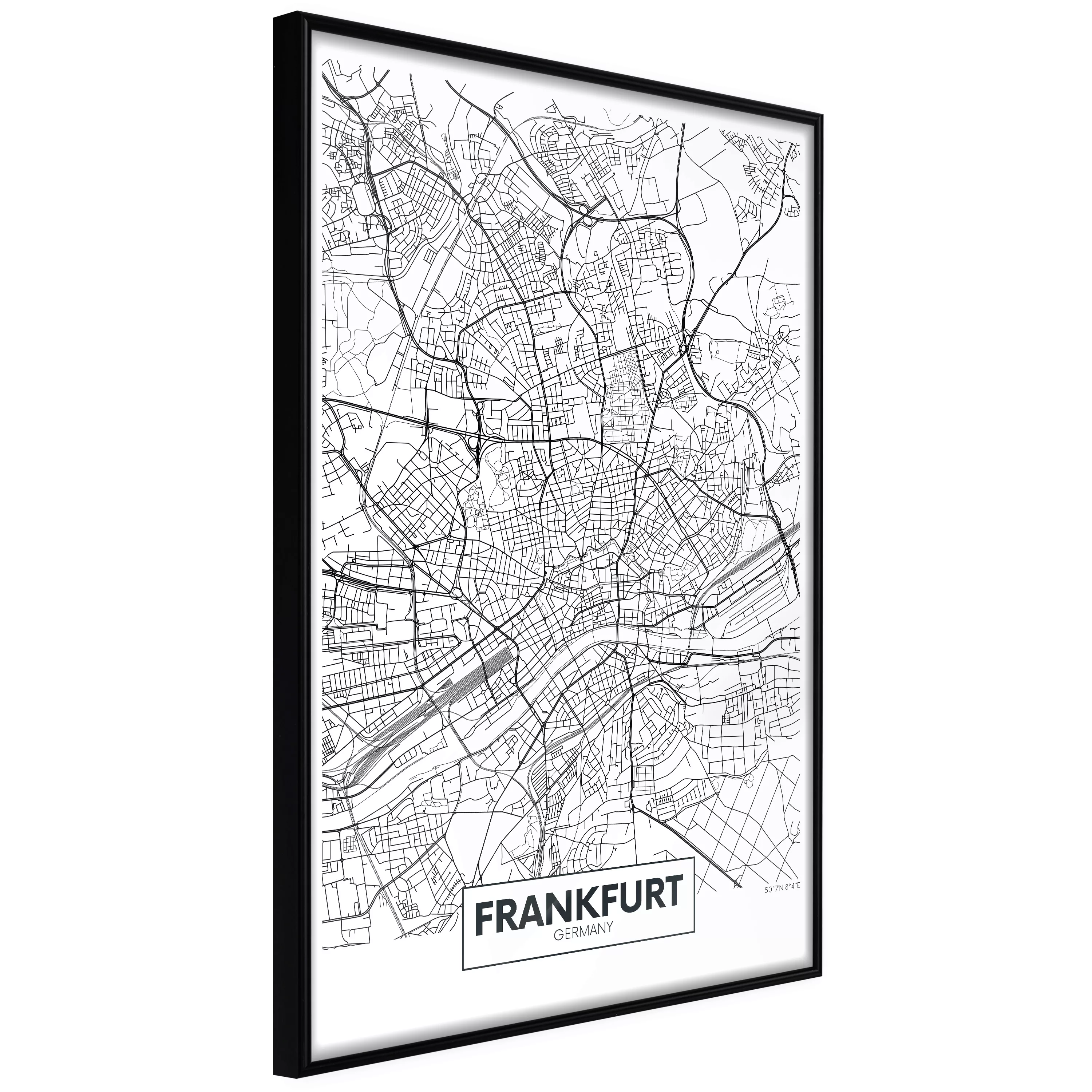Poster - City Map: Frankfurt günstig online kaufen