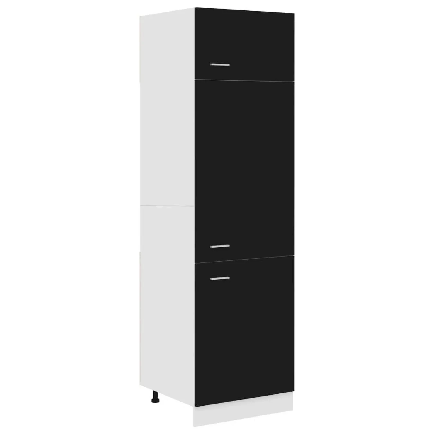 Kühlumbauschrank Schwarz 60x57x207 Cm Spanplatte günstig online kaufen