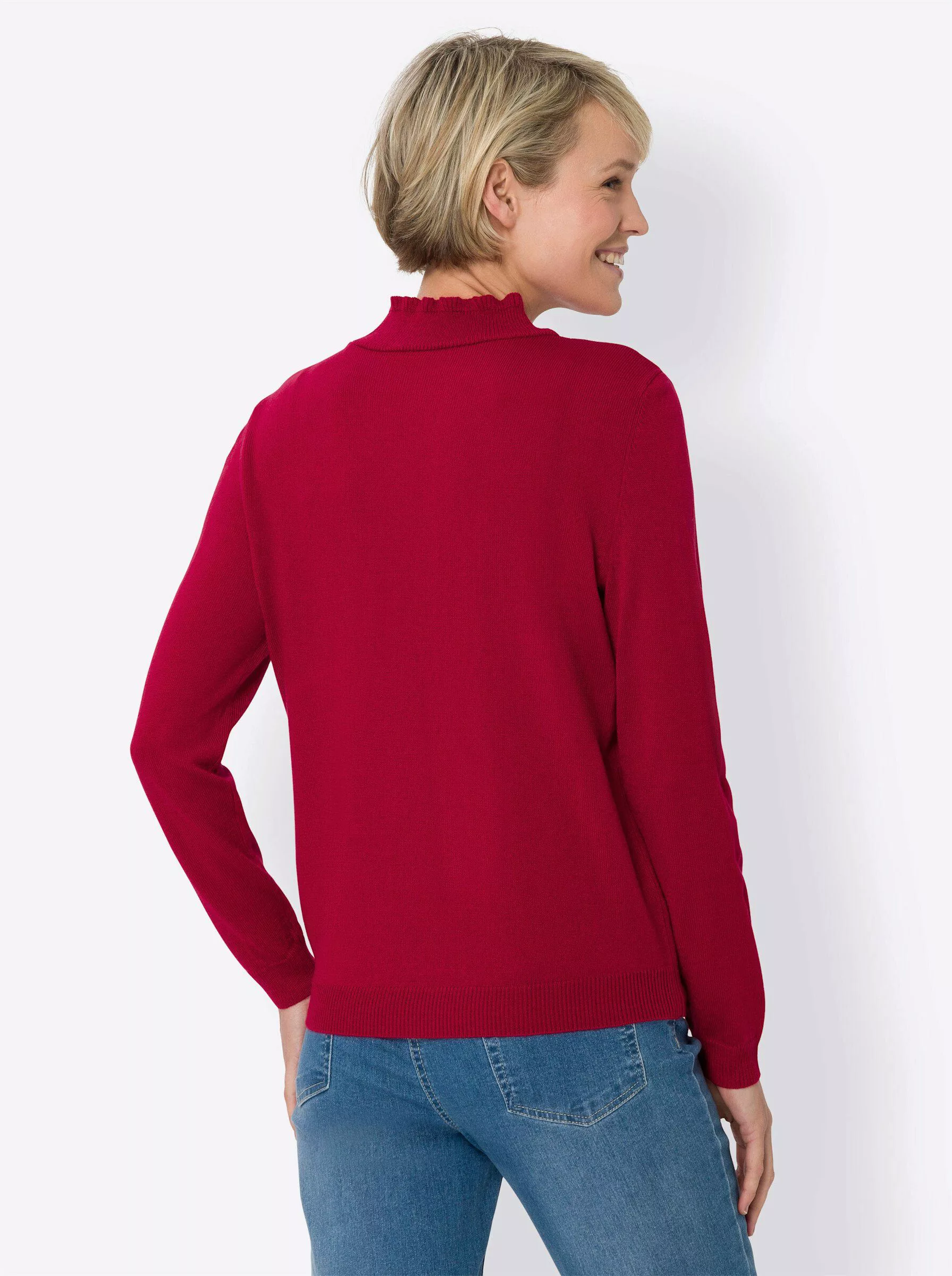 Sieh an! Strickpullover Stehkragen-Pullover günstig online kaufen