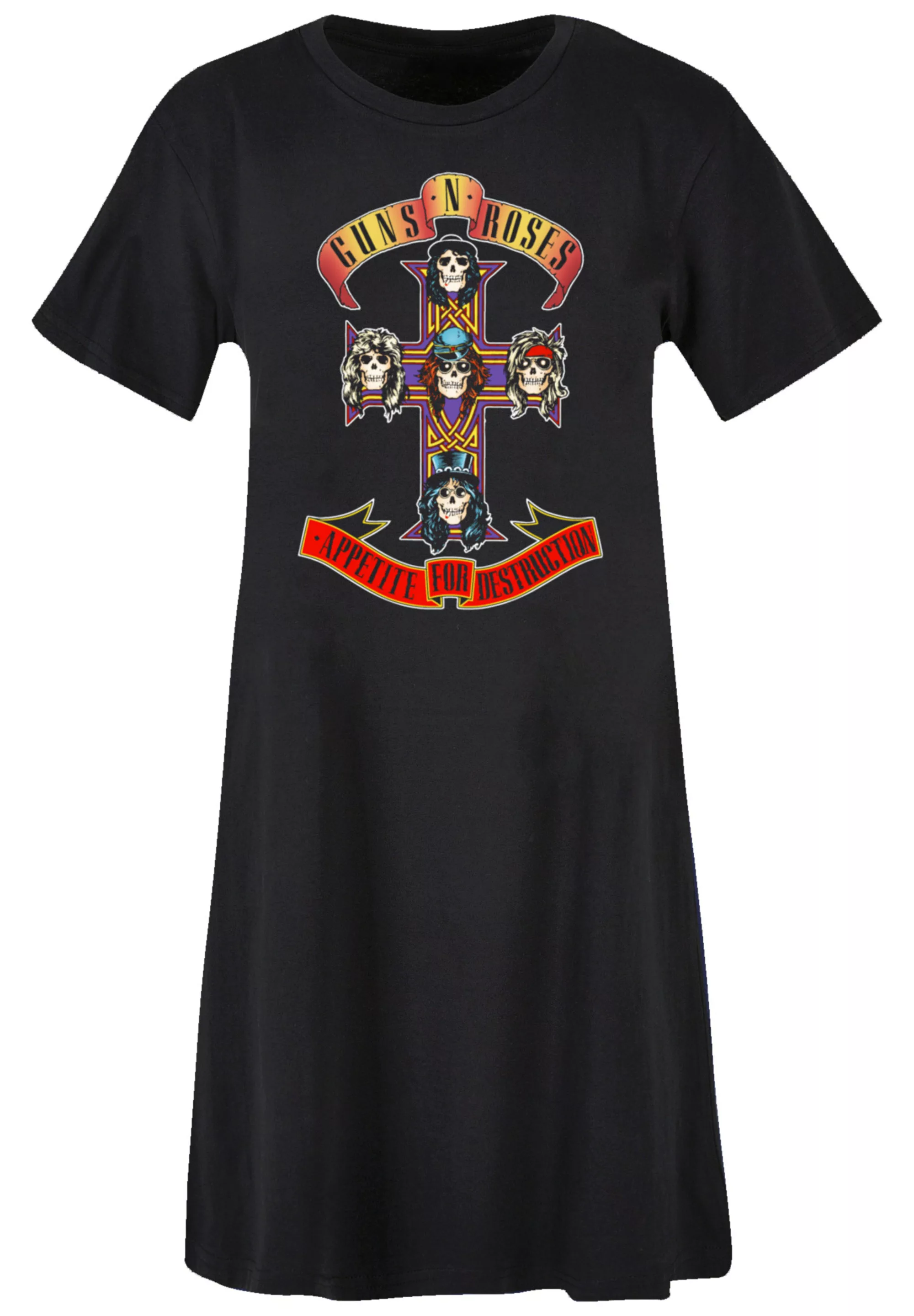 F4NT4STIC Shirtkleid "Guns n Roses Damen T-Shirt Kleid" günstig online kaufen