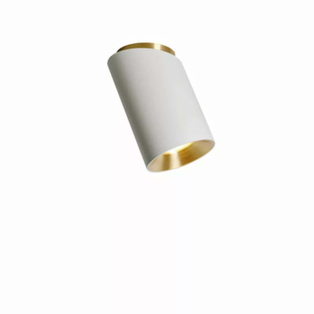 Deckenleuchte Tobo C 85 Diagonale metall weiß / Schrägform - Ø 8,5 x H 14,6 günstig online kaufen