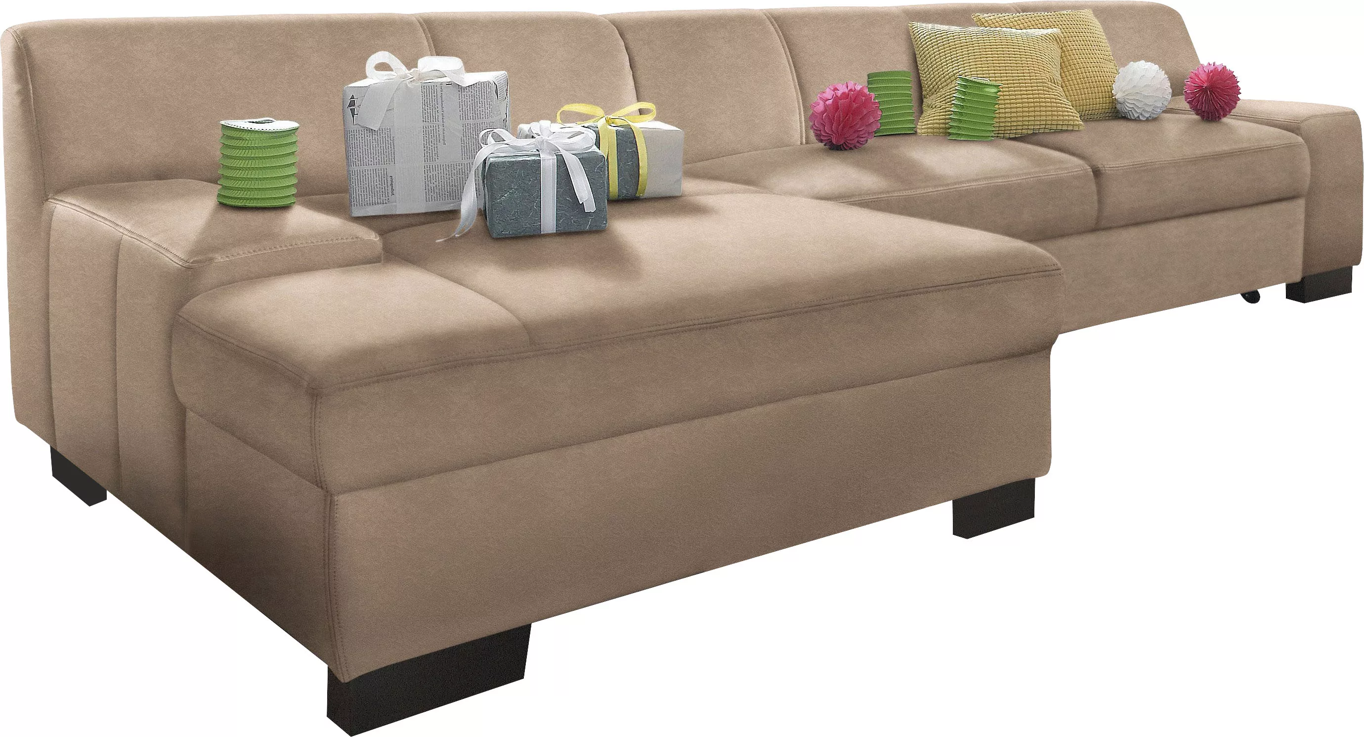 DOMO collection Ecksofa "Norma Top L-Form", wahlweise mit Bettfunktion günstig online kaufen