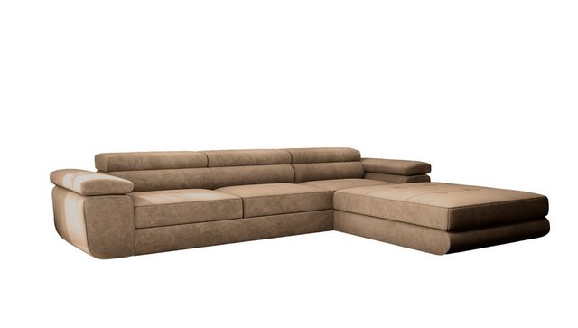 Goldstoff Ecksofa VENUS TWIN, mit Schlaffunktion und Bettkasten, 275x202x70 günstig online kaufen