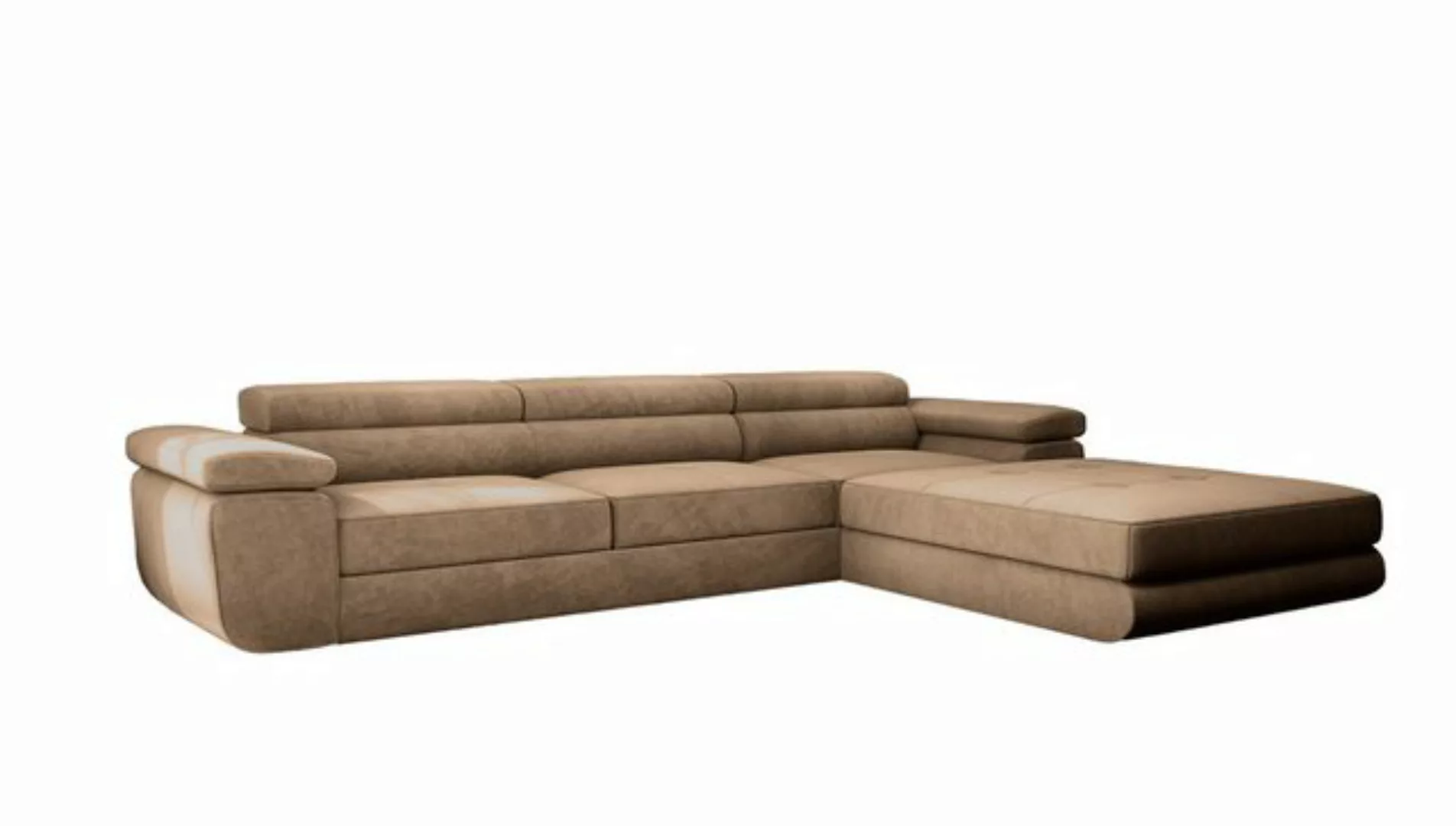 Goldstoff Ecksofa VENUS TWIN, mit Schlaffunktion und Bettkasten, 275x202x70 günstig online kaufen