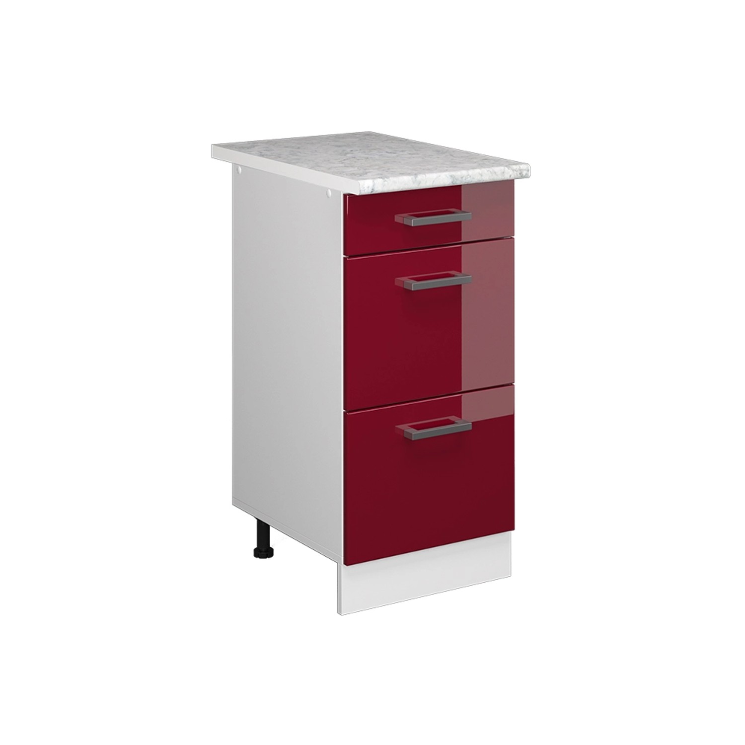 Vicco Unterschrank R-Line, Bordeaux Hochglanz/Weiß, 40cm günstig online kaufen